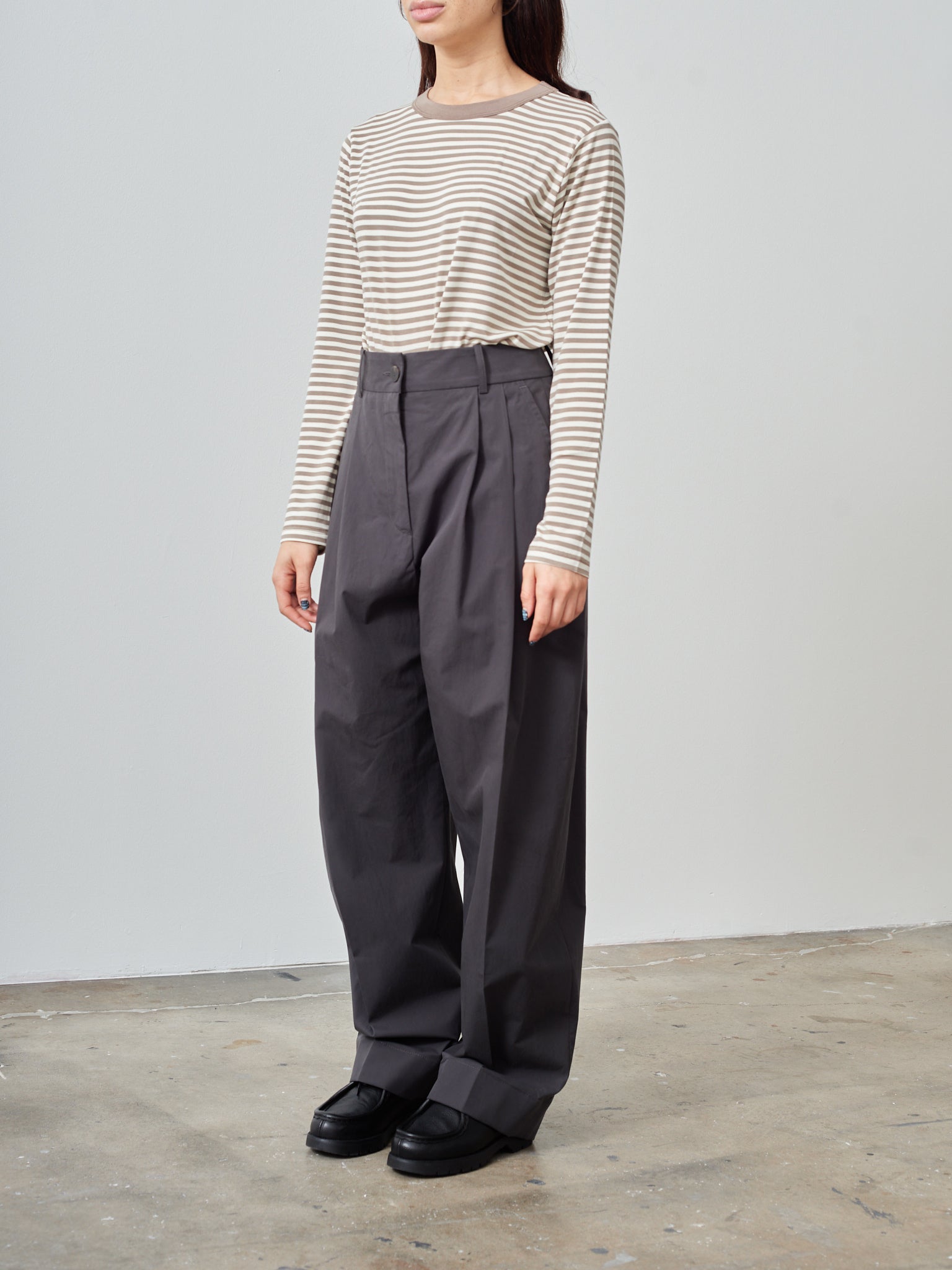 Namu Shop - Studio Nicholson Acuna Double Pleat Front Pant - Asphalt