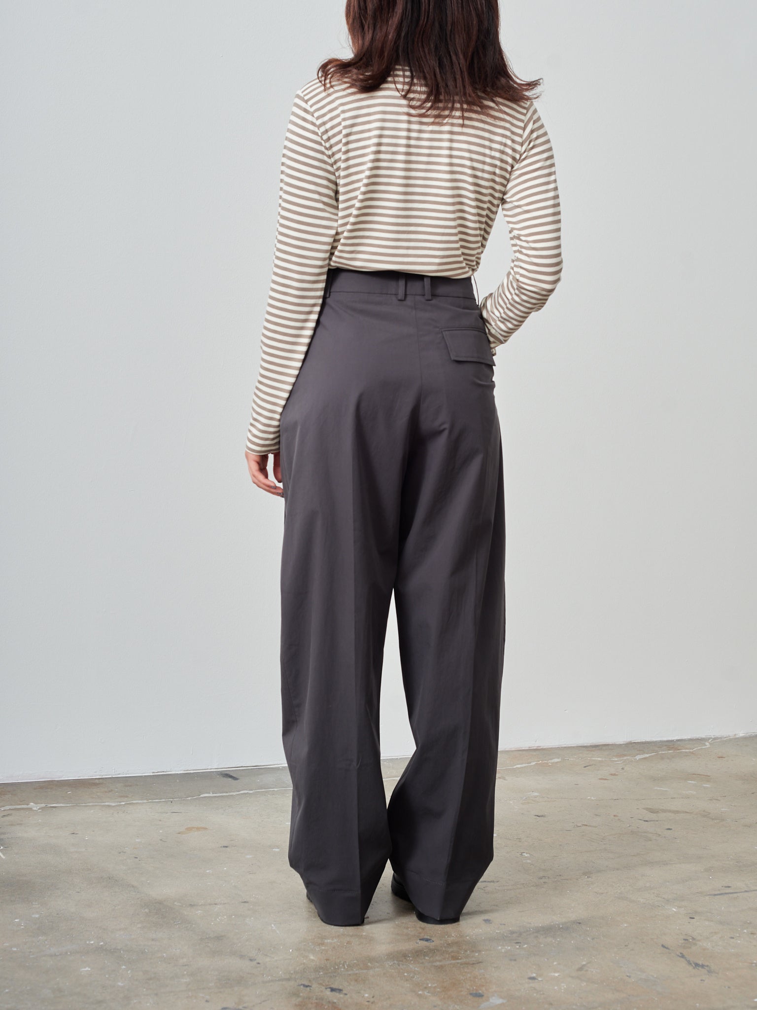 Namu Shop - Studio Nicholson Acuna Double Pleat Front Pant - Asphalt