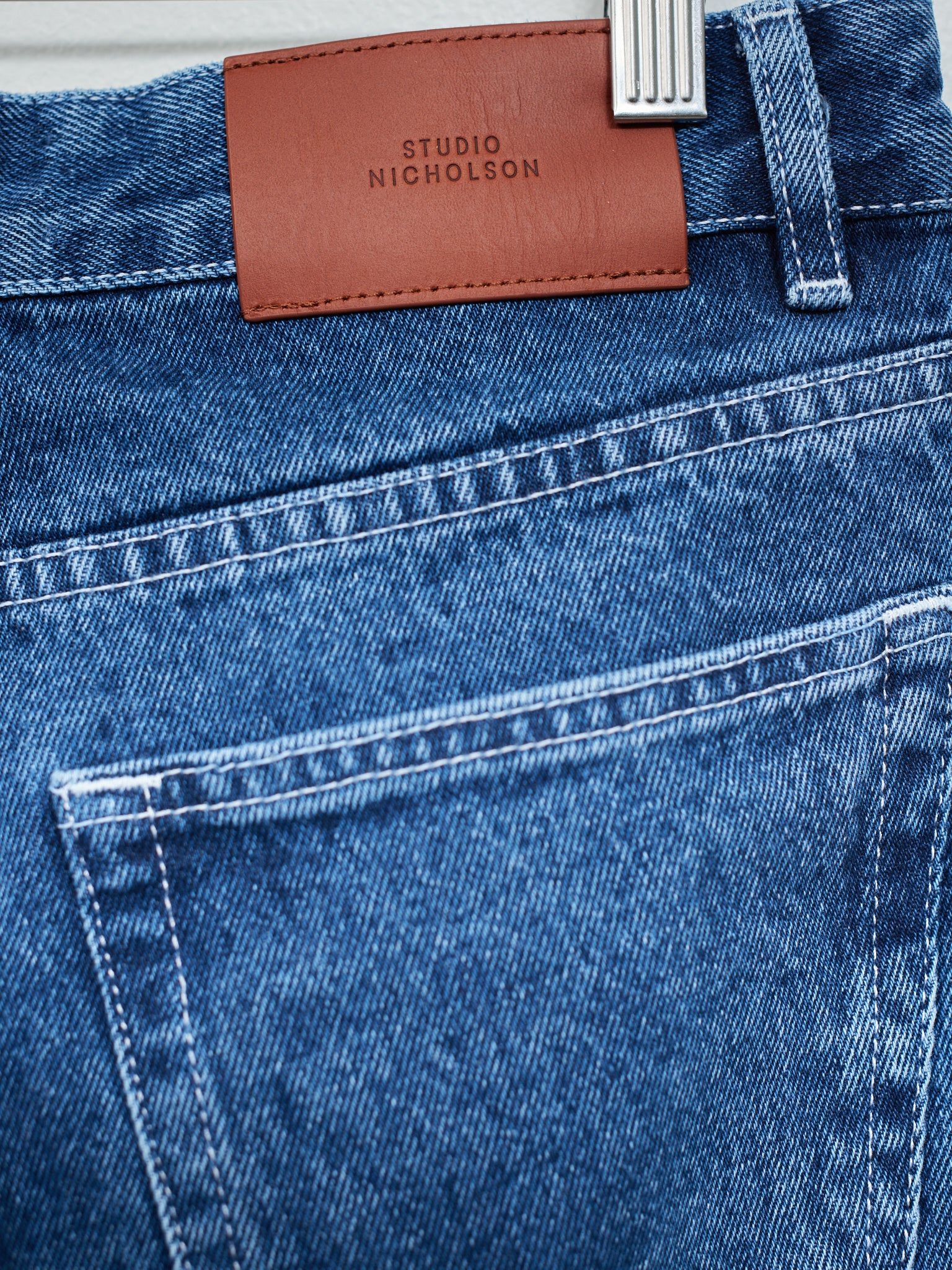 Namu Shop - Studio Nicholson Dune 5 Pocket Denim Pant - Beach Fade
