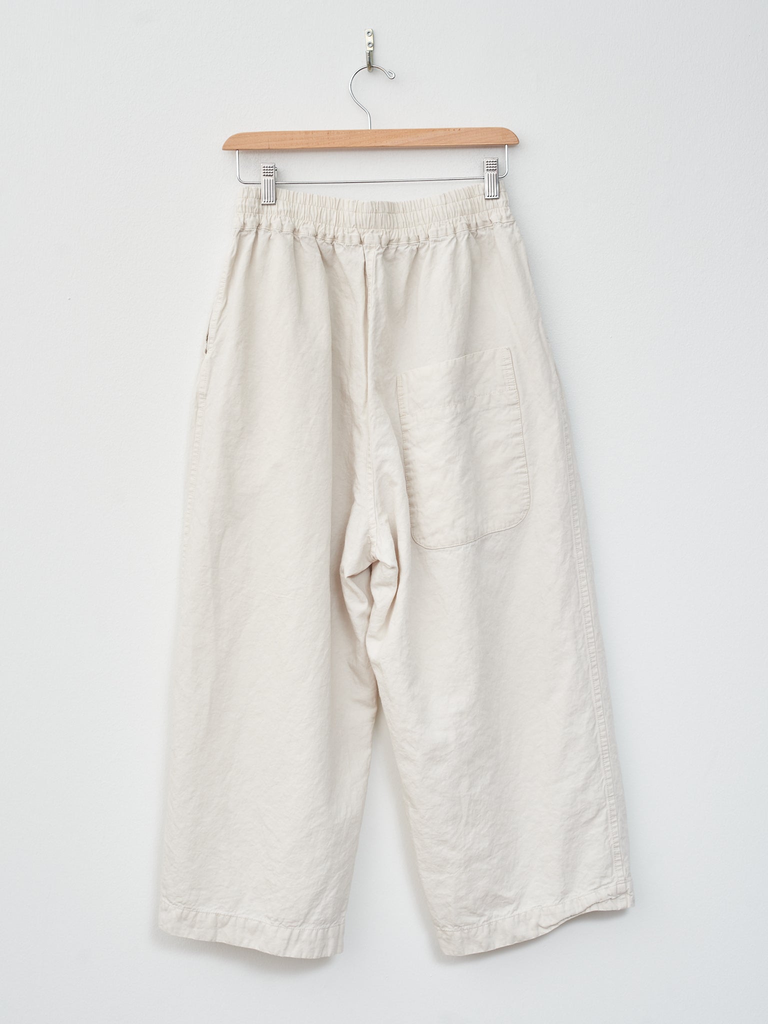 Namu Shop - Veritecoeur Garment Dyed Tuck Pants - Ice Cream