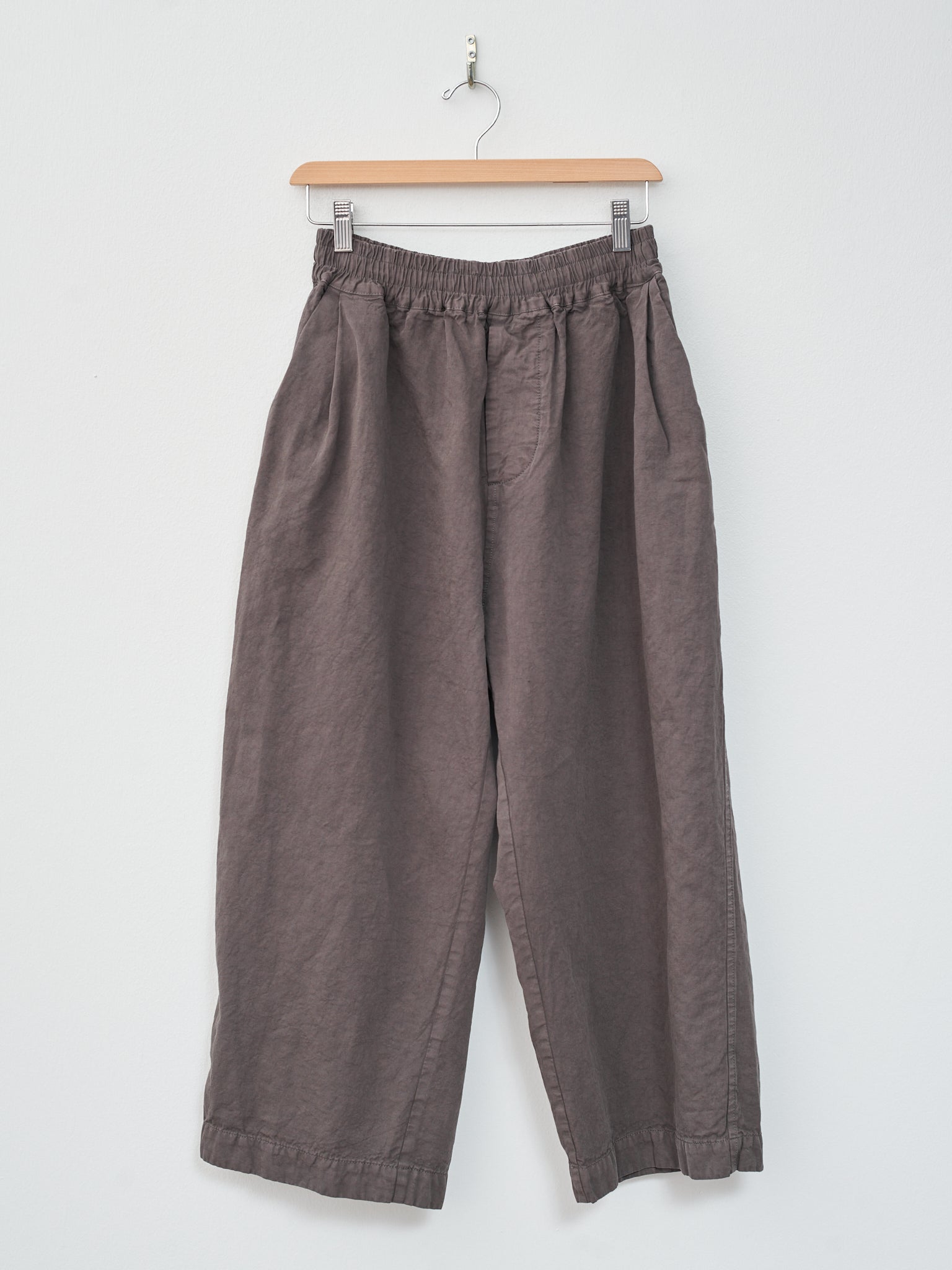 Namu Shop - Veritecoeur Garment Dyed Tuck Pants -Sumi Gray