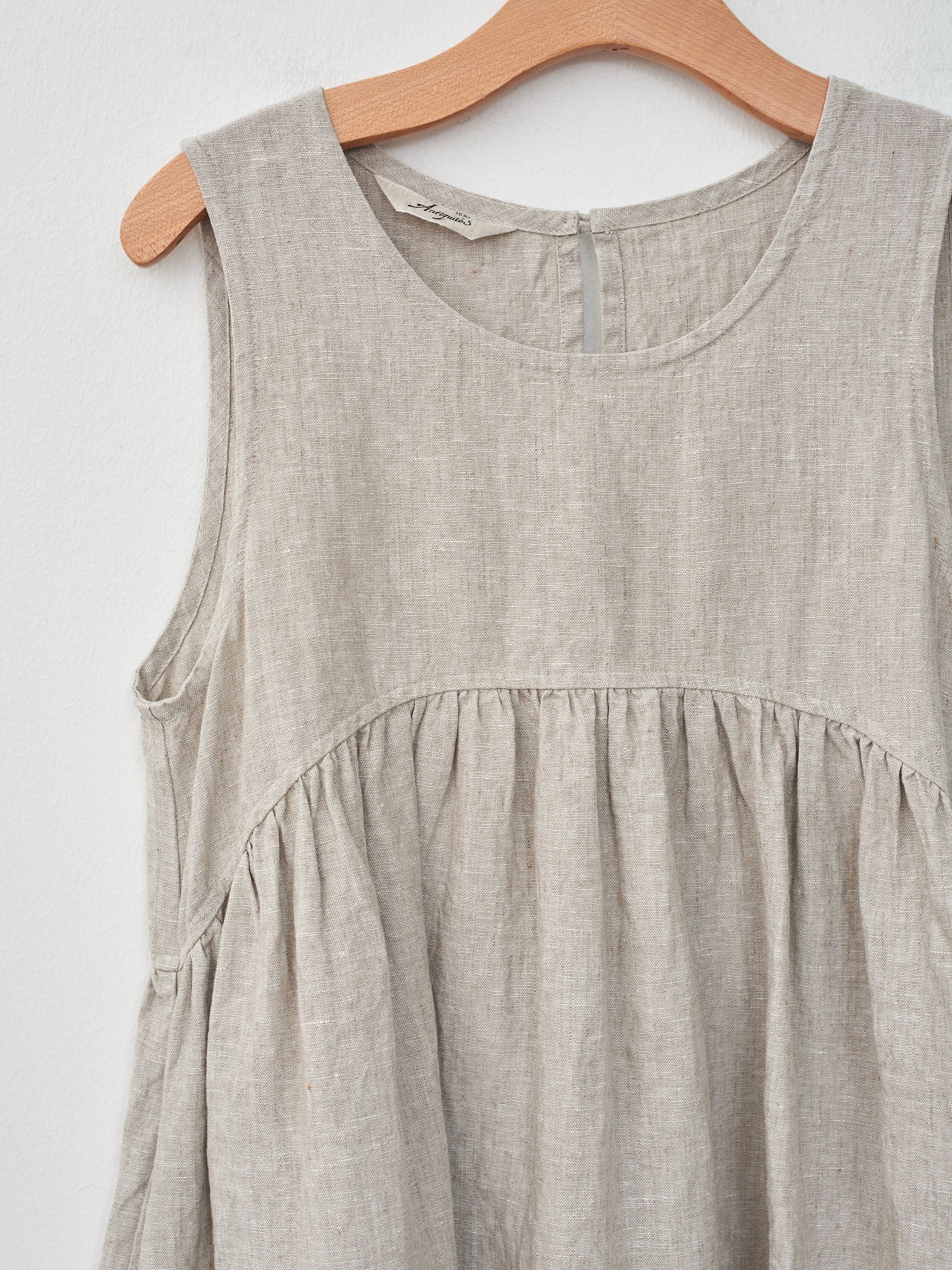 Namu Shop - Ichi Antiquites Linen Canvas Dress - Natural