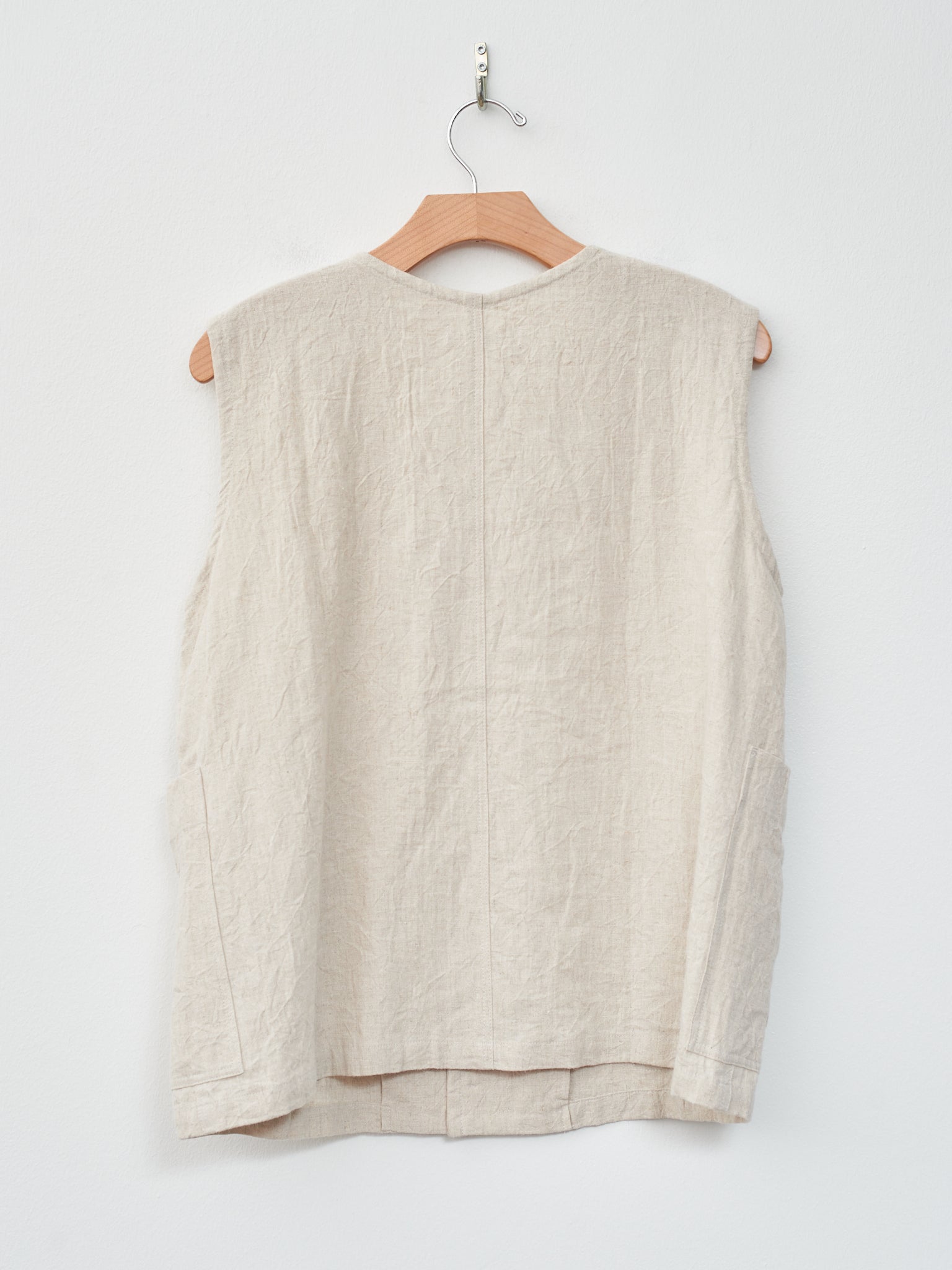 Namu Shop - Ichi Antiquites Linen Vintage Vest - Natural