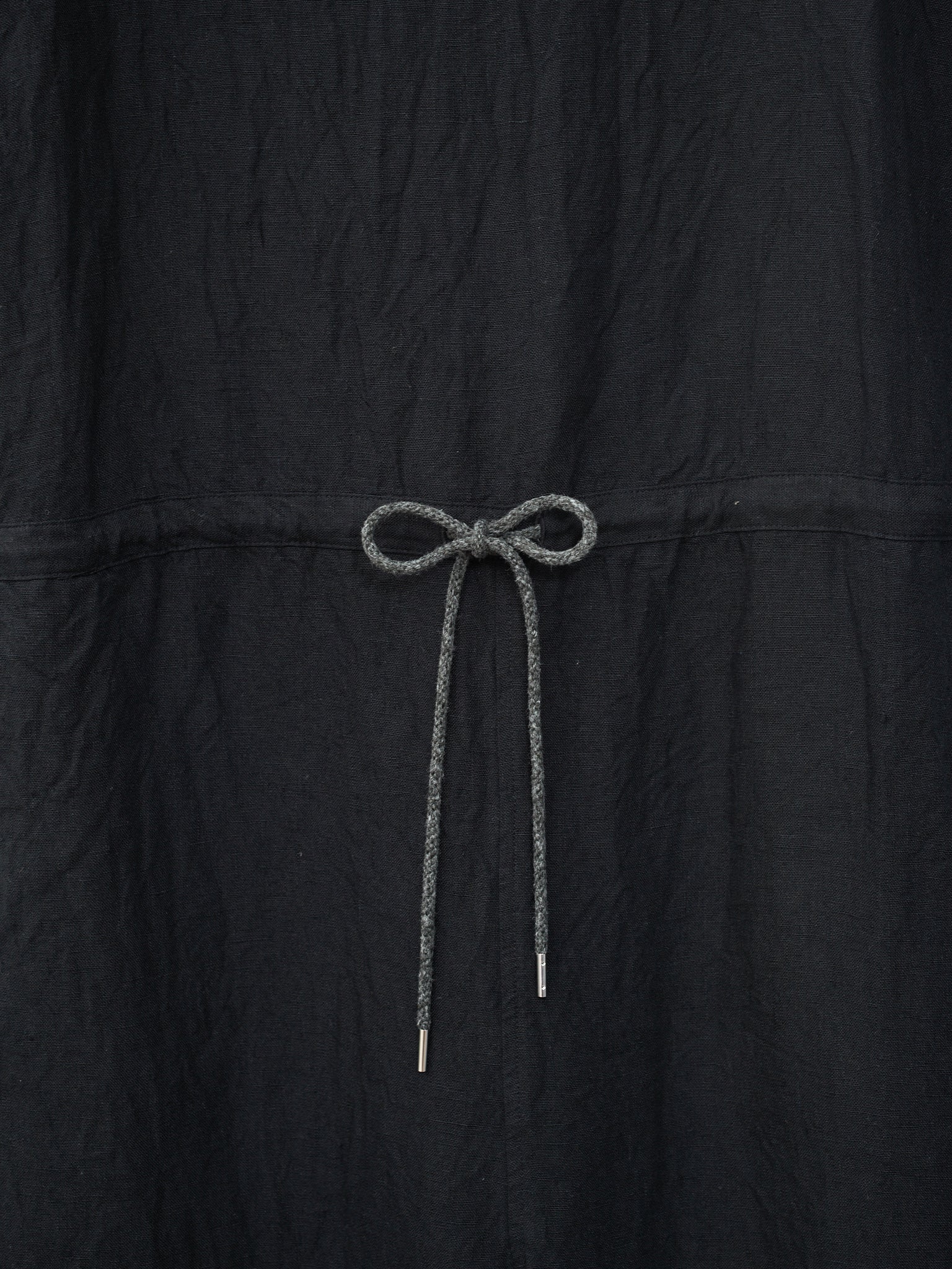 Namu Shop - Ichi Antiquites Linen Canvas Sleeveless Jumpsuit - black