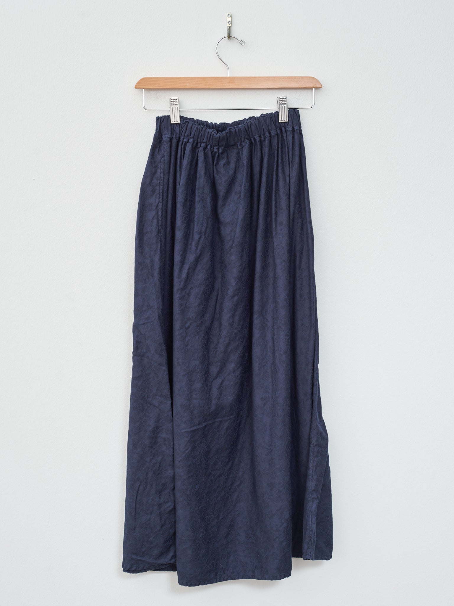 Namu Shop - Ichi Antiquites Azumadaki Vintage French Cotton Skirt - Navy