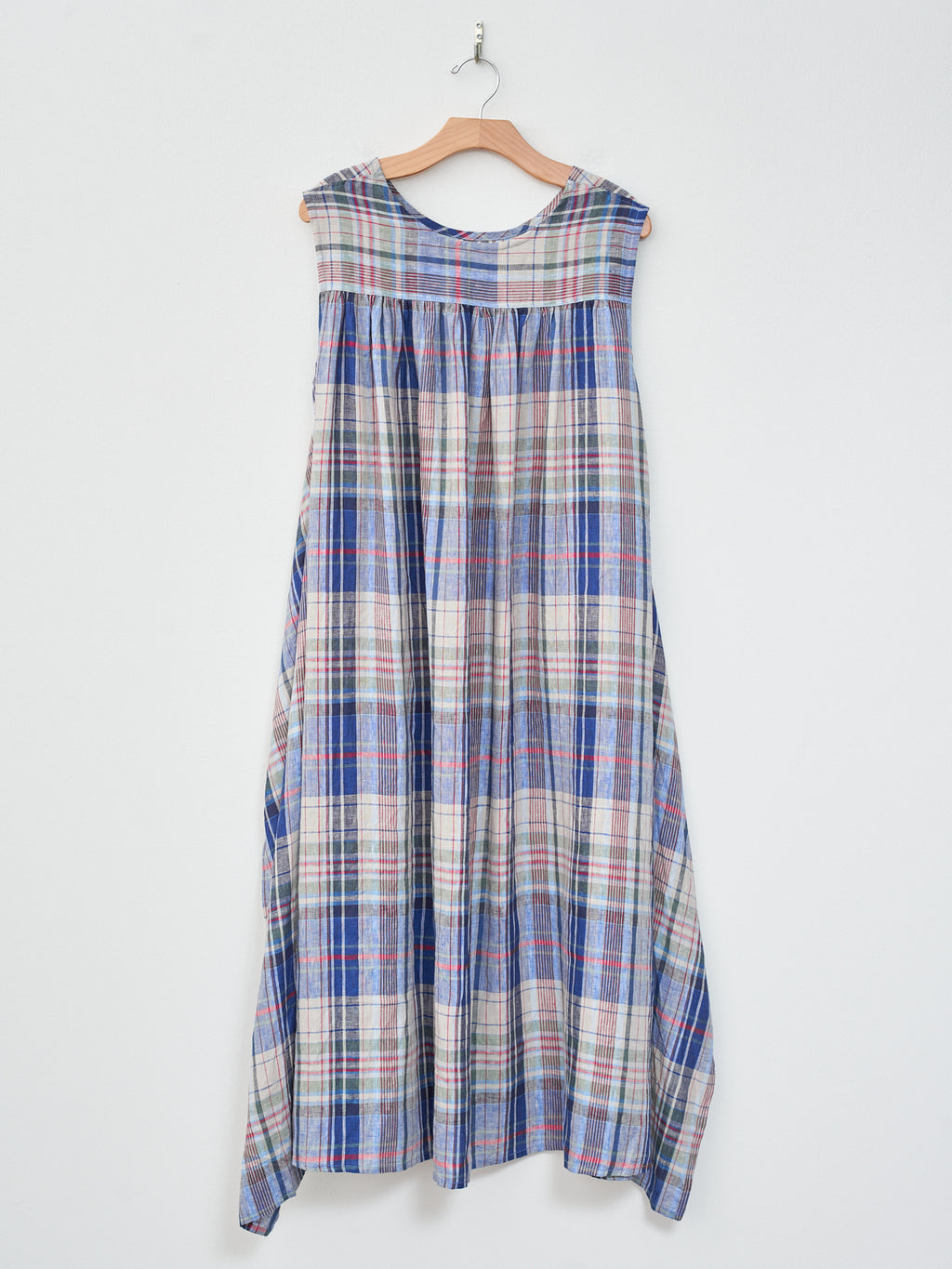 Namu Shop - Ichi Antiquites Linen Check Dress - Navy