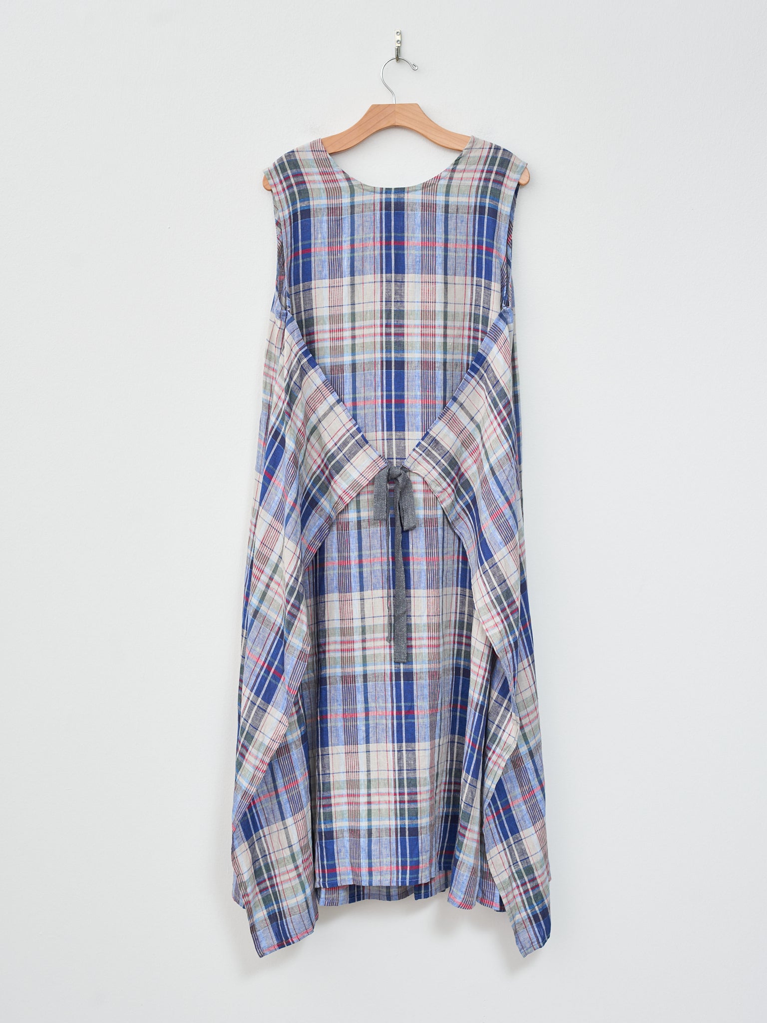 Namu Shop - Ichi Antiquites Linen Check Dress - Navy