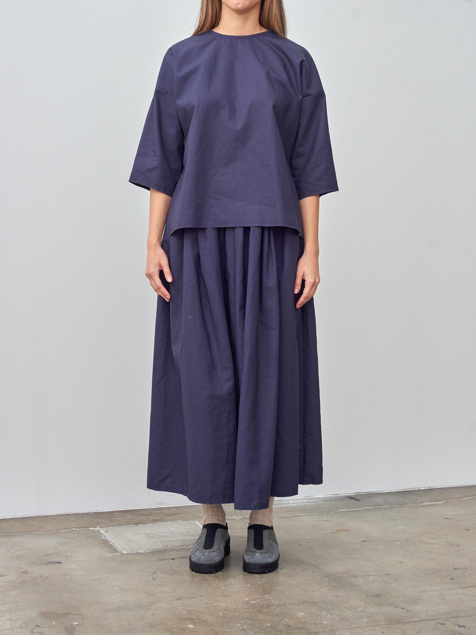 Namu Shop - Veritecoeur Tuck Skirt - Ink