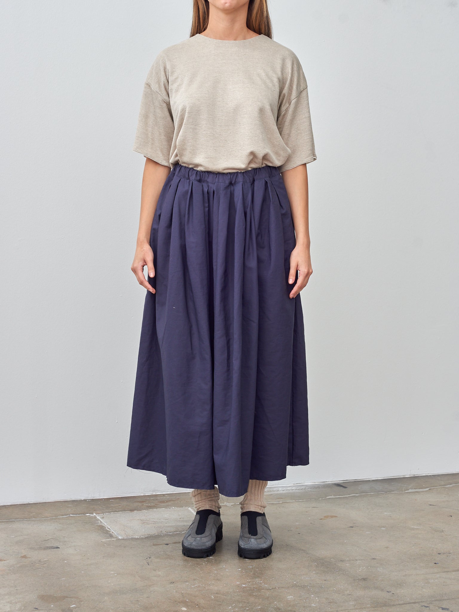 Namu Shop - Veritecoeur Tuck Skirt - Ink
