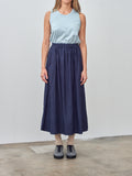 Namu Shop - Ichi Antiquites Azumadaki Vintage French Cotton Skirt - Navy