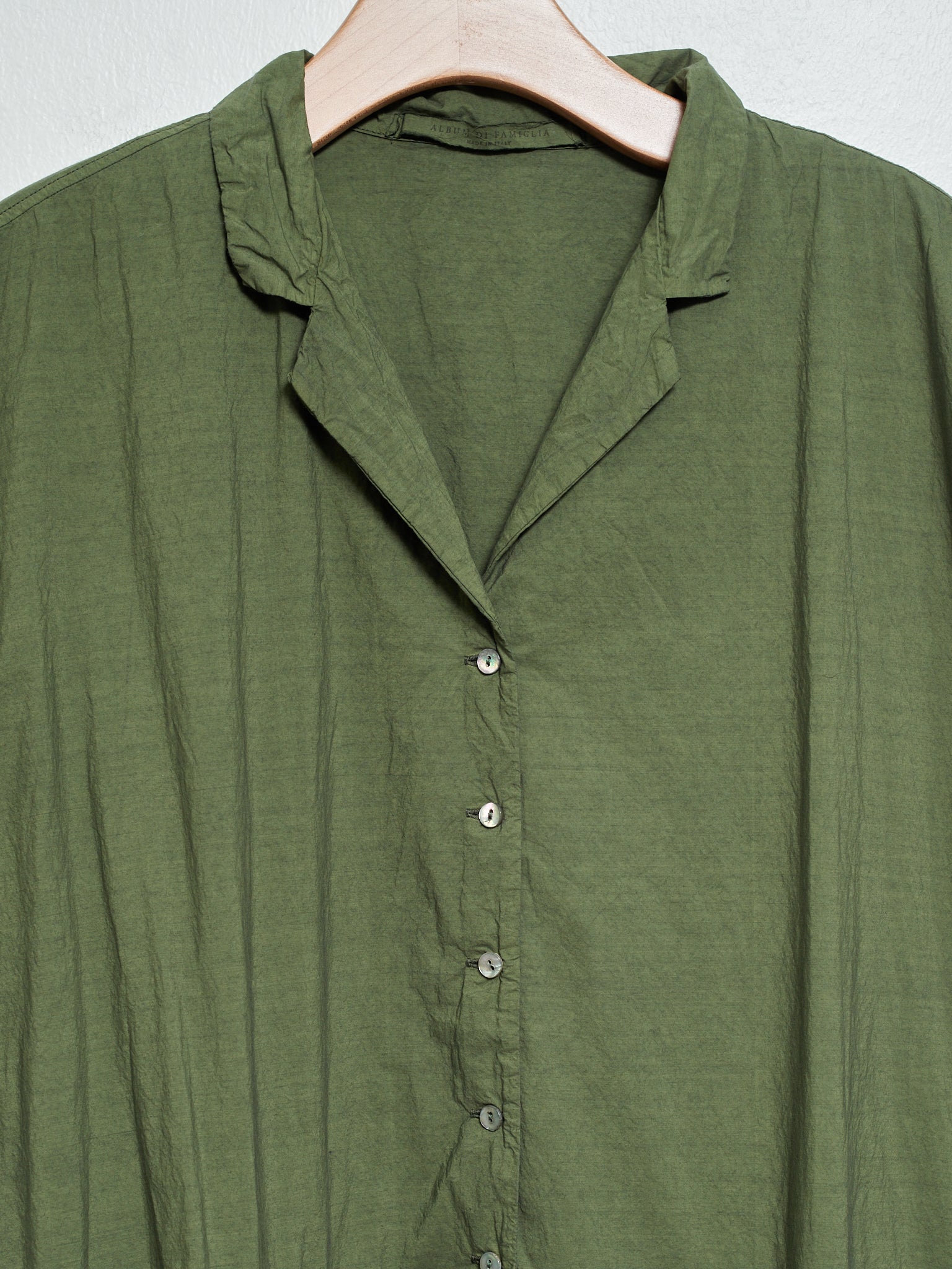 Namu Shop - Album di Famiglia Tailored Collar Dress TC - Green Lawn