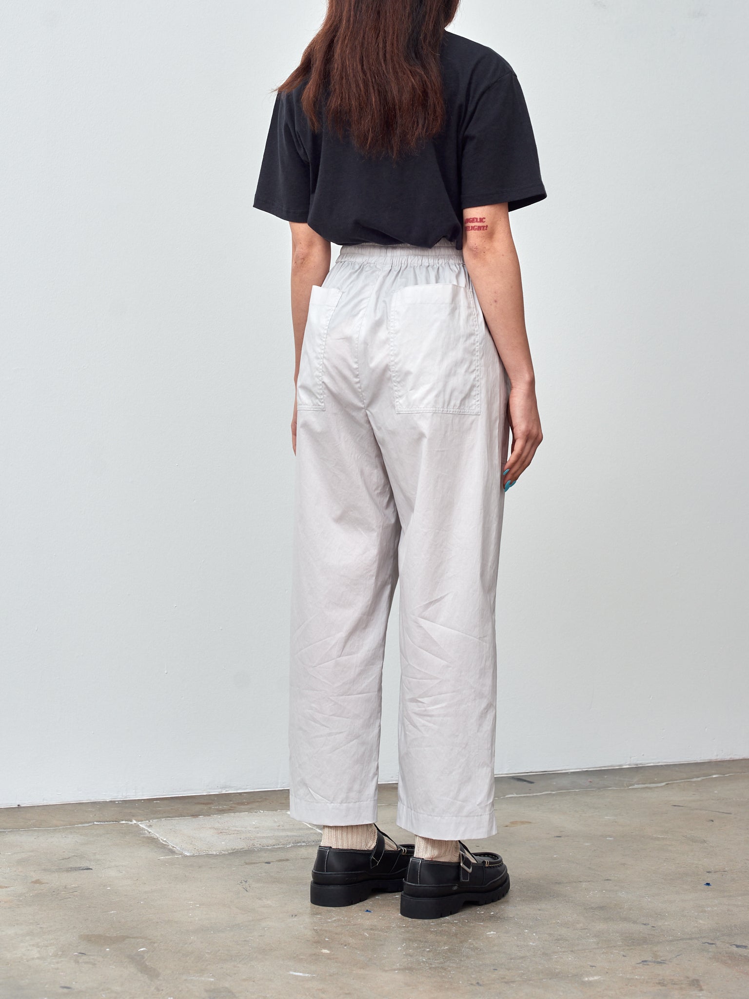 Namu Shop - Nicholson & Nicholson Harby Poplin Trouser - Light Gray