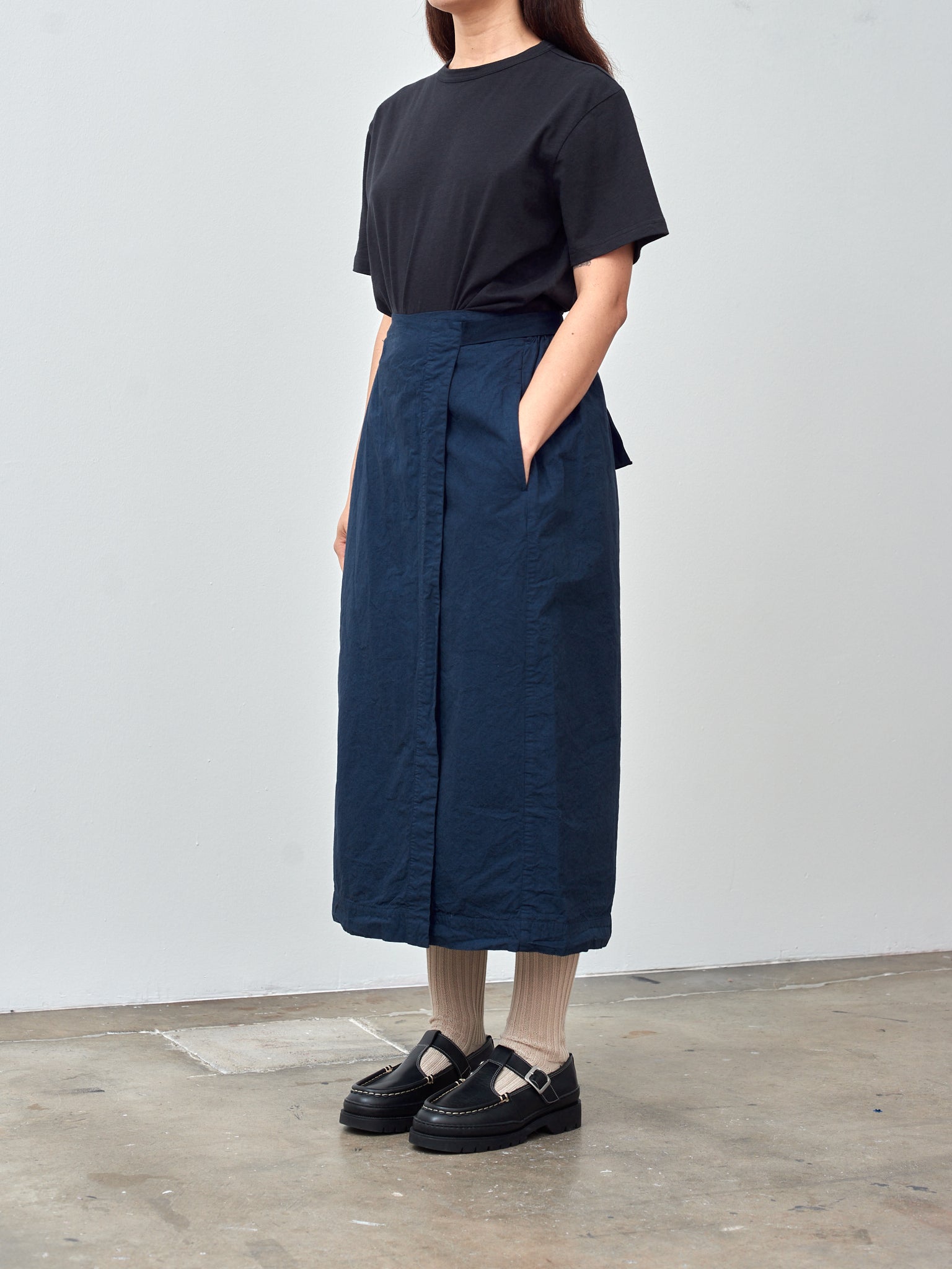 Namu Shop - Album di Famiglia Wrap Skirt CC - Navy