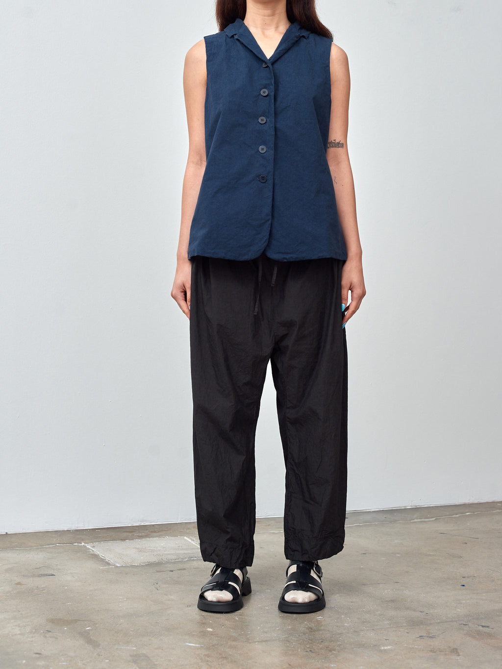 Namu Shop - Album di Famiglia Sleeveless Blazer CC - Navy
