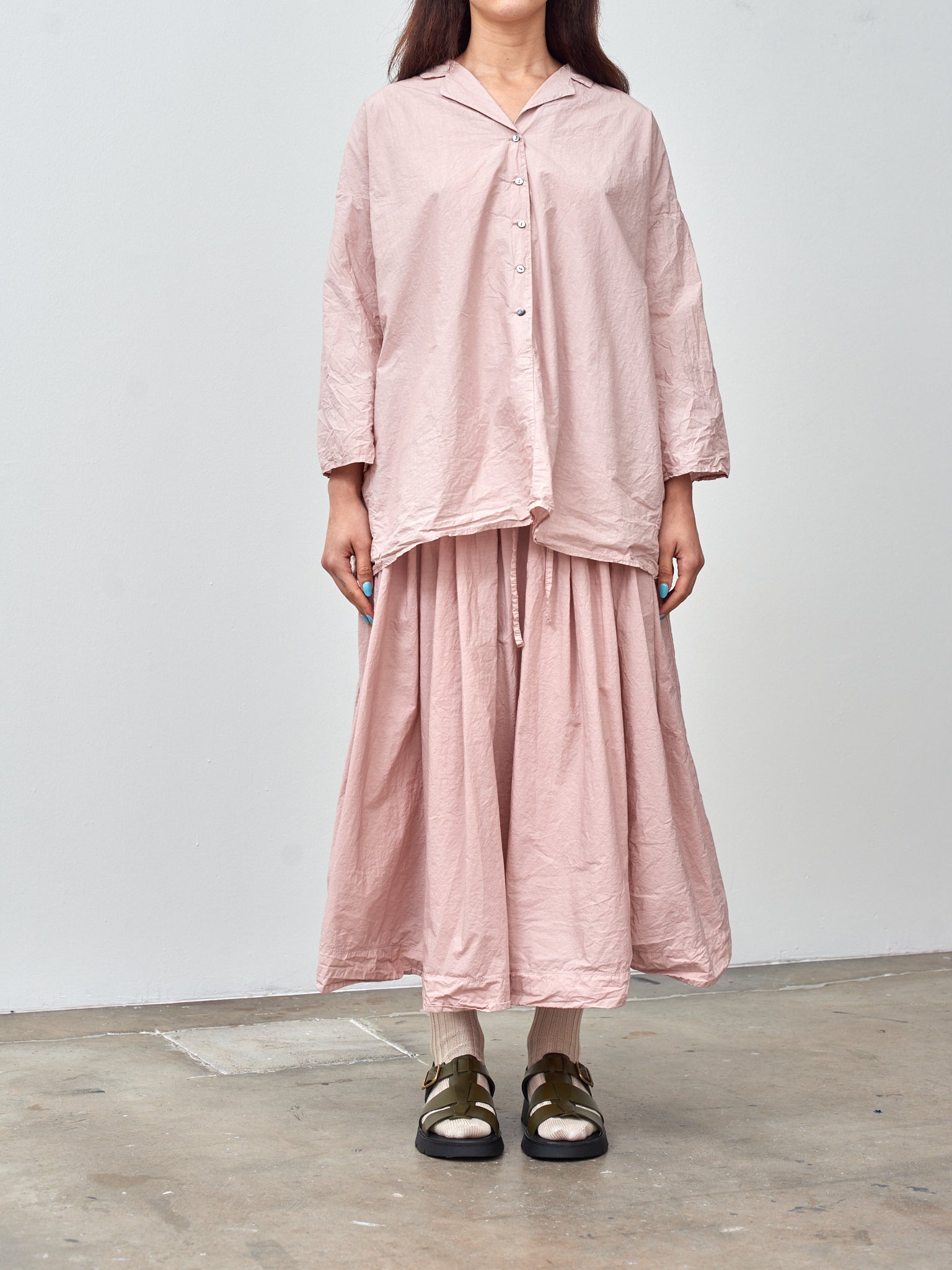 Namu Shop - Album di Famiglia Pleated Long Skirt TC - Petal Pink