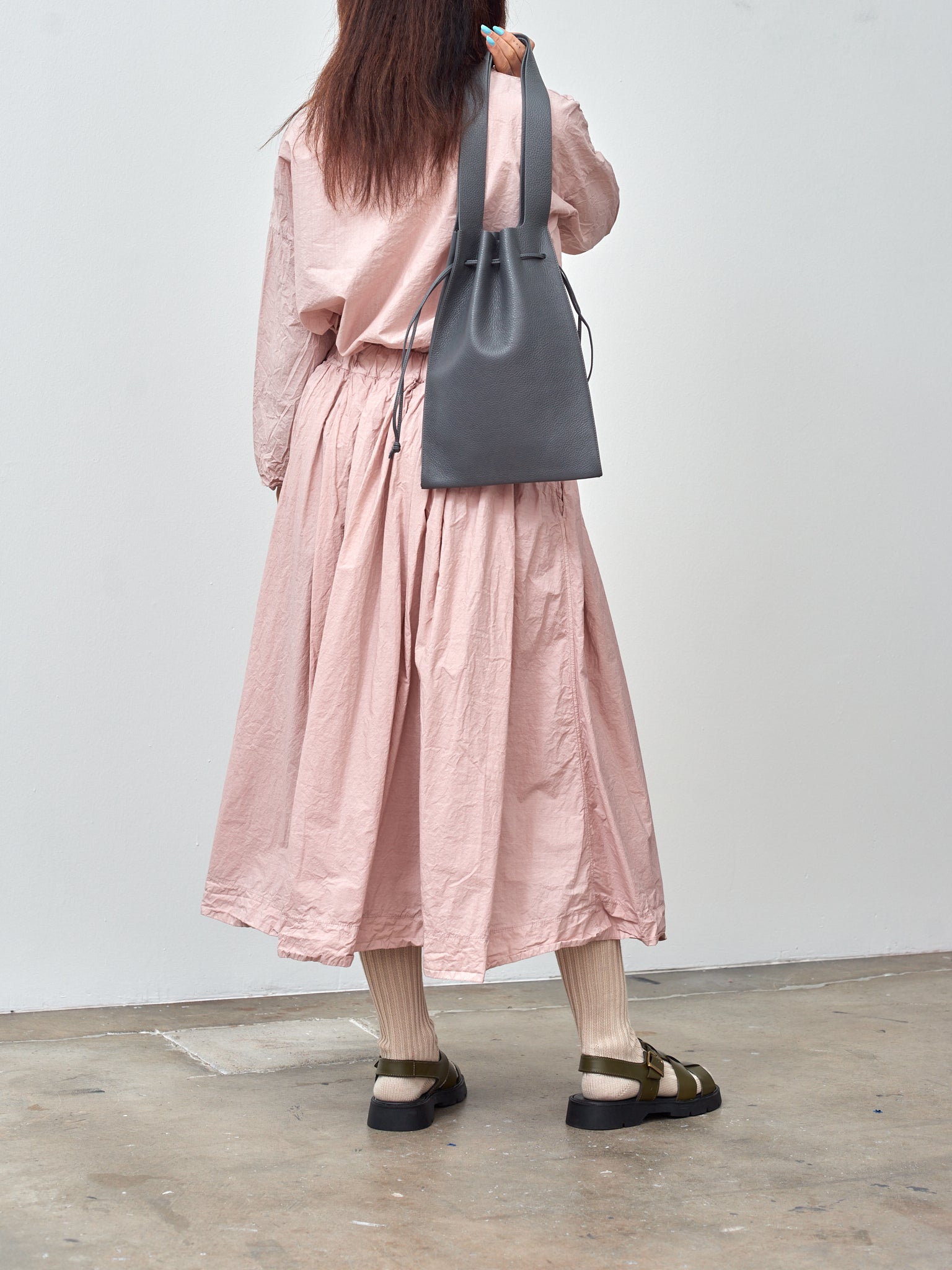 Namu Shop - Album di Famiglia Pleated Long Skirt TC - Petal Pink
