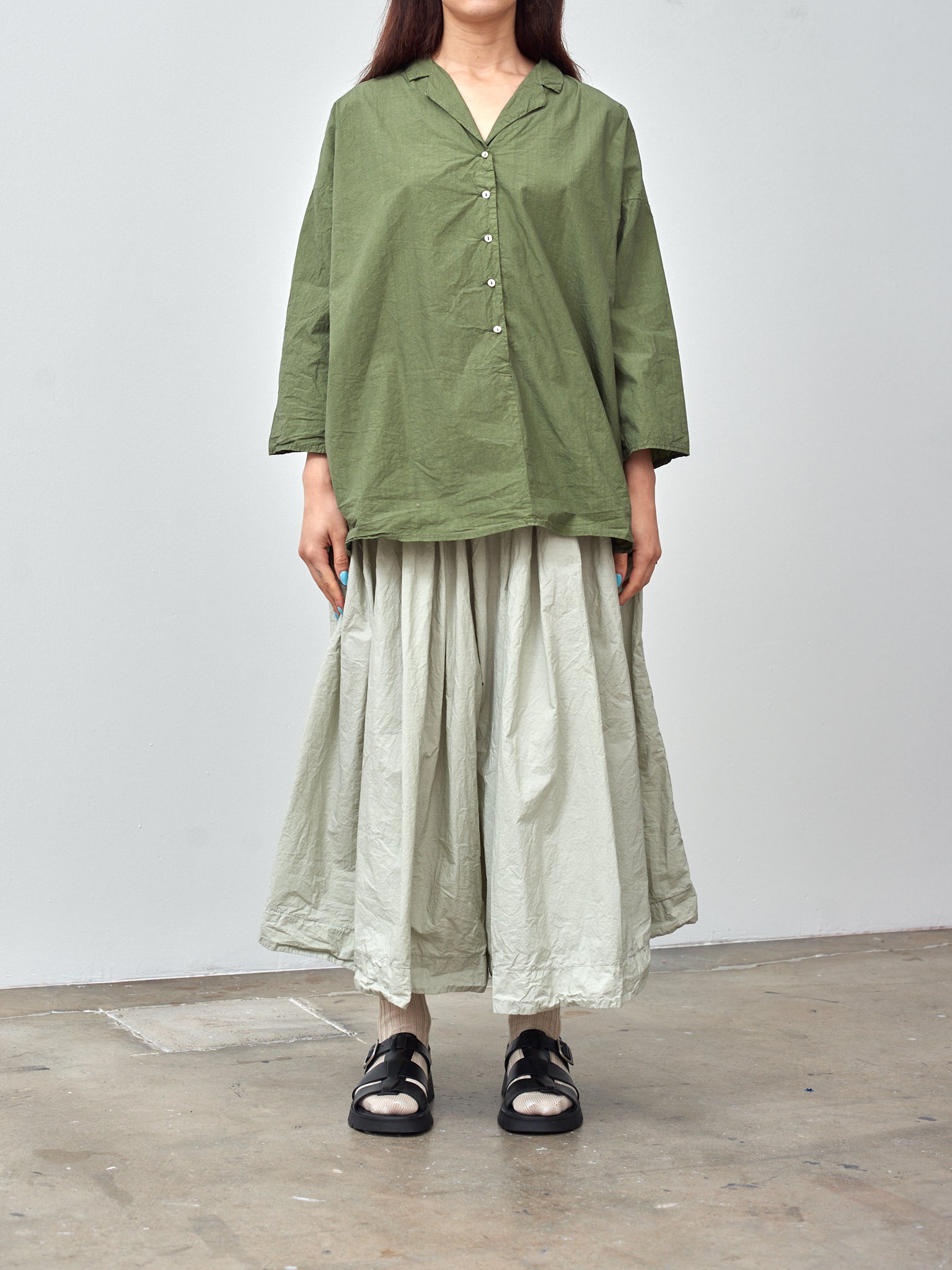 Namu Shop - Album di Famiglia Loose Shirt TC - Green Lawn