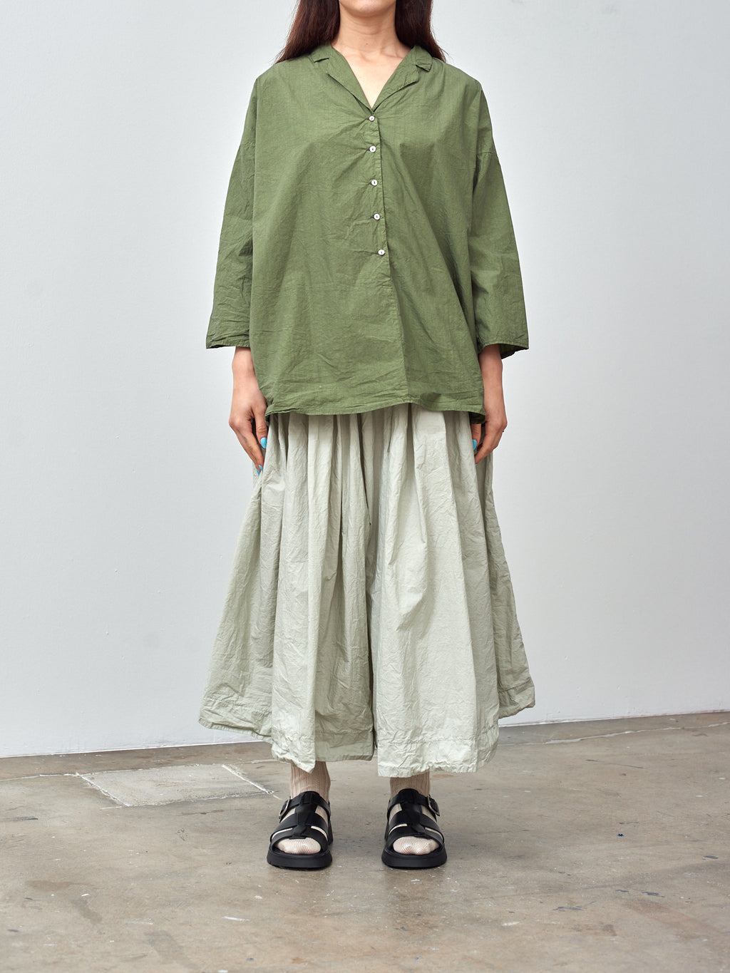 Namu Shop - Album di Famiglia Loose Shirt TC - Green Lawn