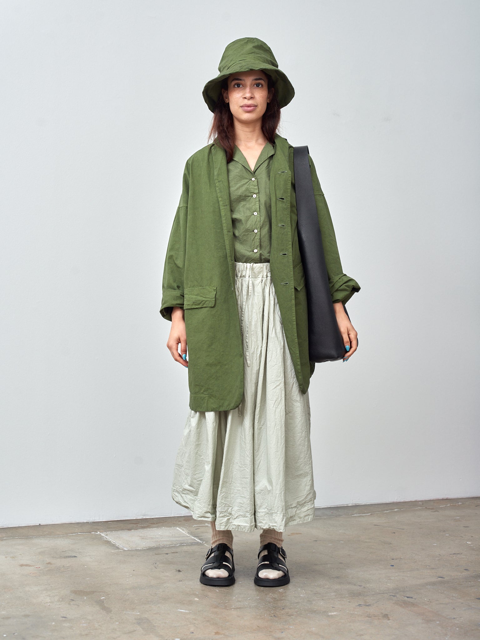 Namu Shop - Album di Famiglia Pleated Long Skirt TC - Almond