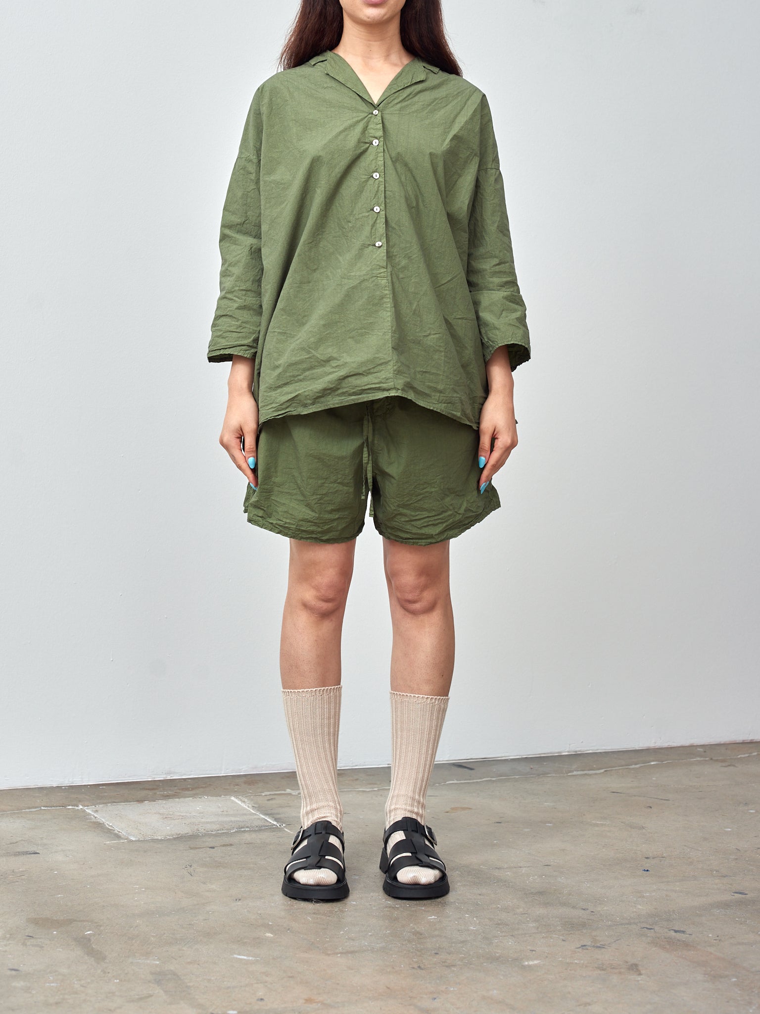 Namu Shop - Album di Famiglia Loose Shirt TC - Green Lawn
