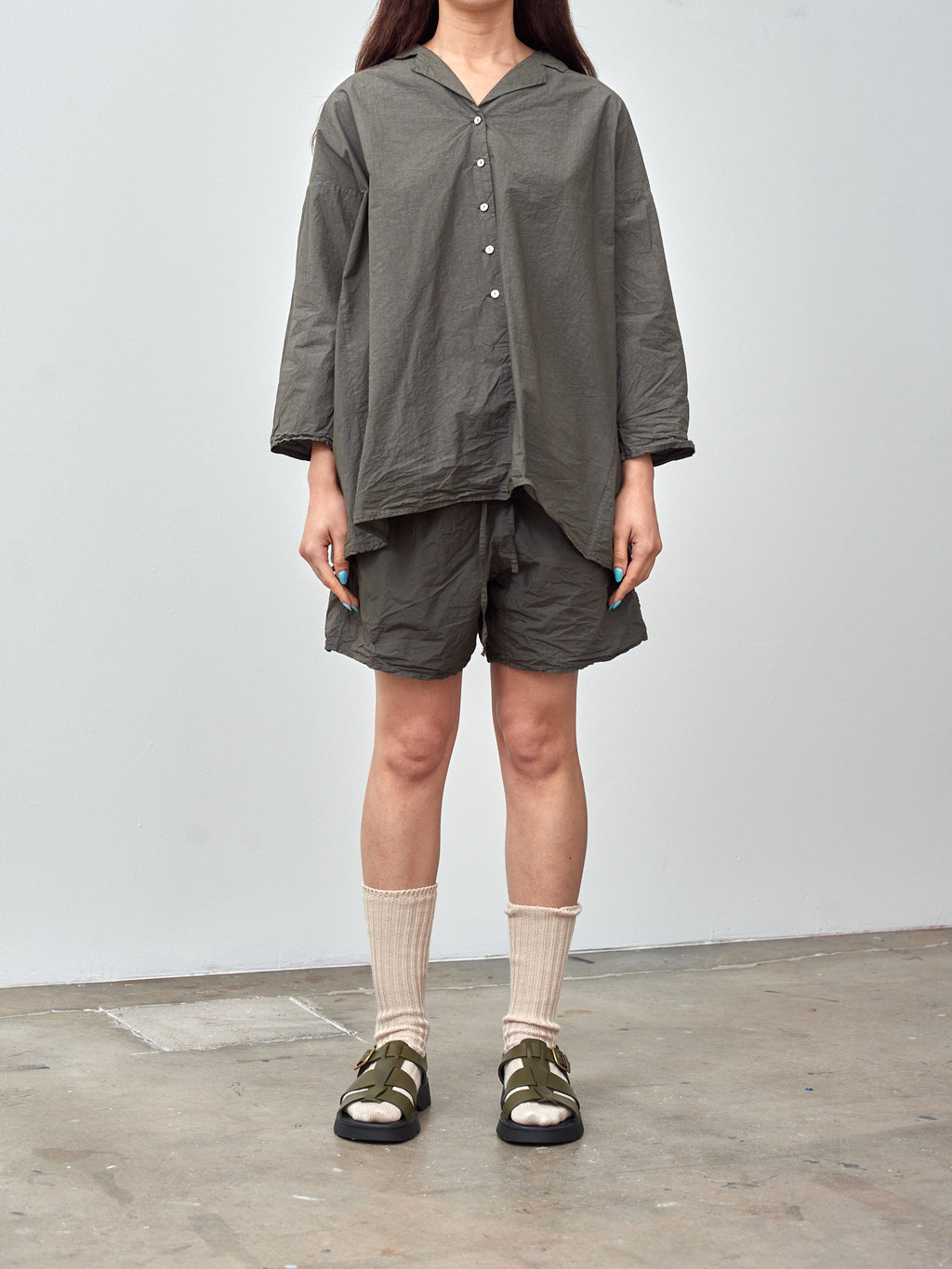 Namu Shop - Album di Famiglia Loose Shirt TC - Anthracite