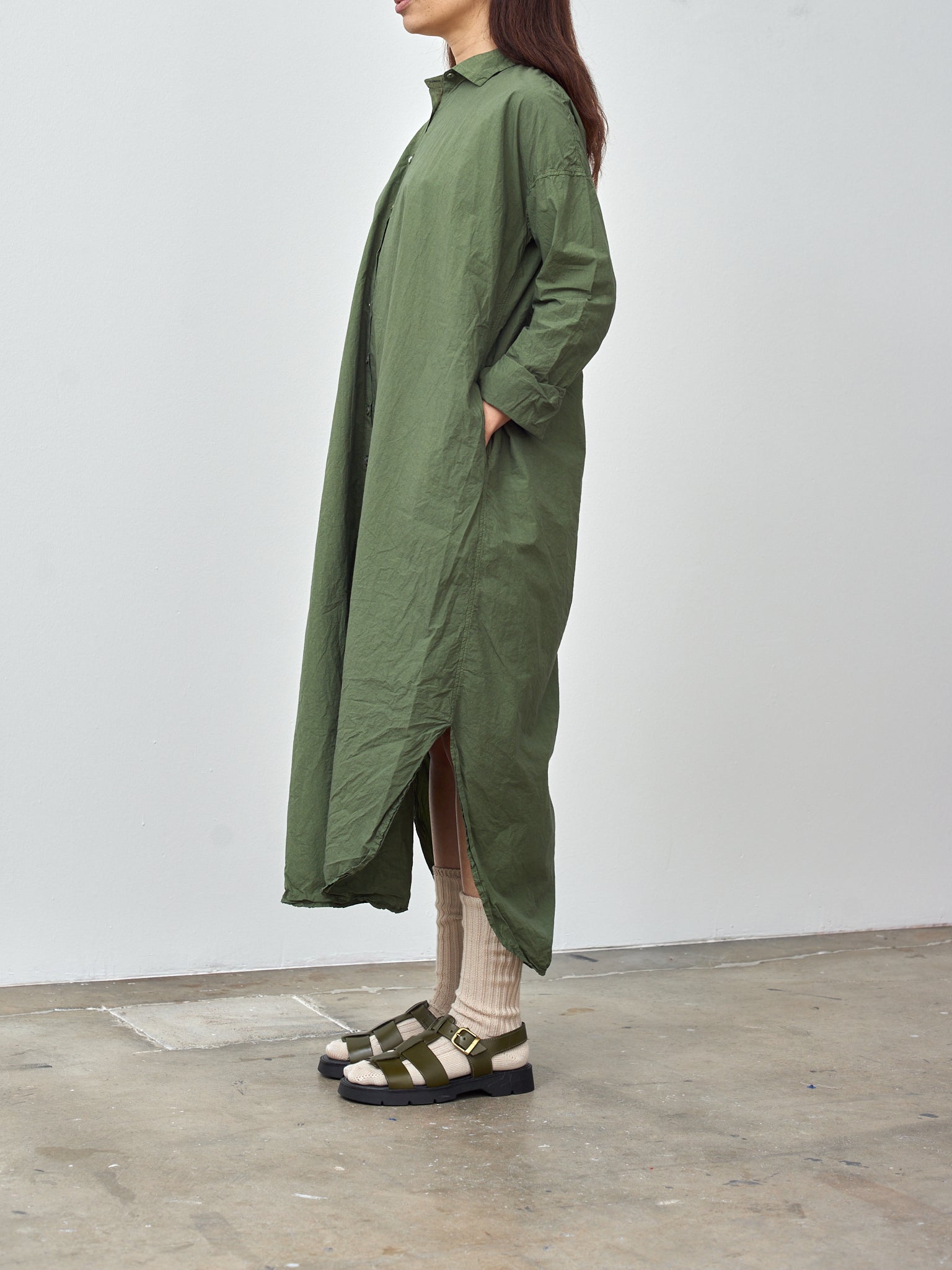 Namu Shop - Album di Famiglia Long Shirt Dress TC - Green Lawn