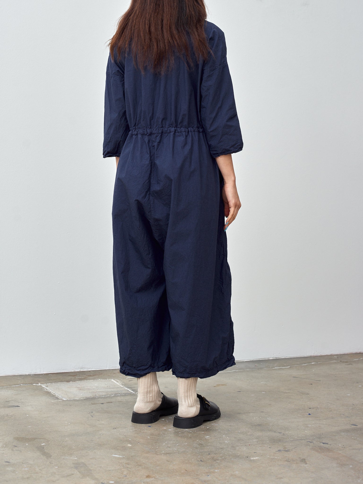 Namu Shop - Album di Famiglia Oversized Collar Jumpsuit TC - Navy