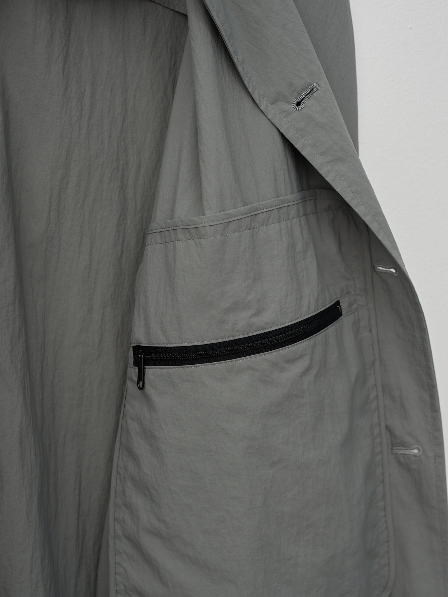 Namu Shop - Aton Travel Nylon Packable Coat - Green