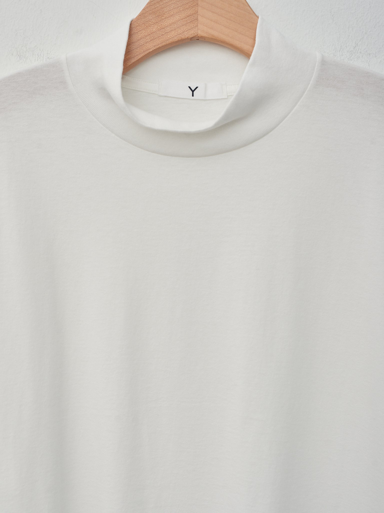 Namu Shop - Y Organic Cotton Jersey Mock Neck S/S Tee - White