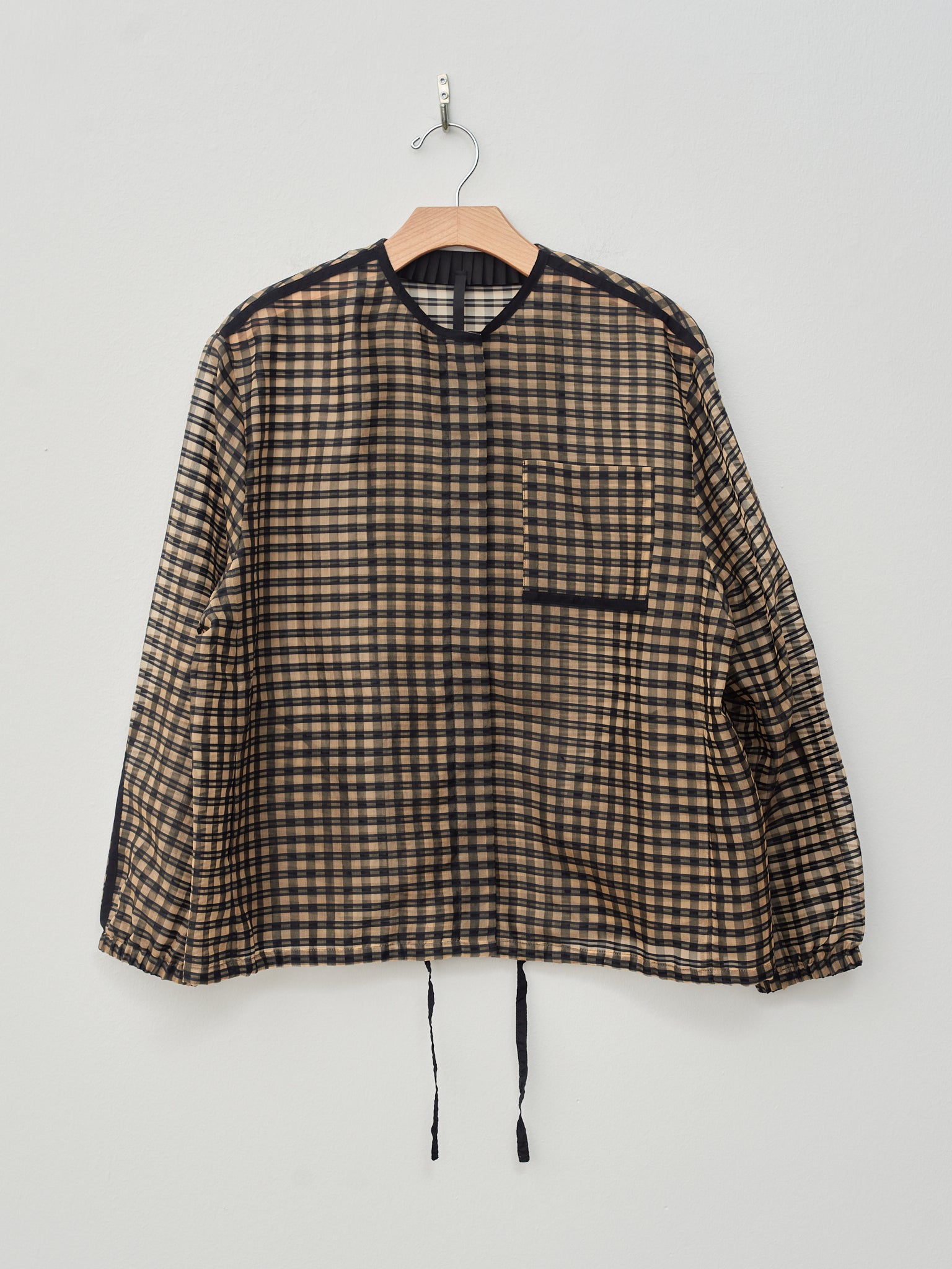 Namu Shop - Sara Lanzi Organza Bomber Jacket - Vichy Check