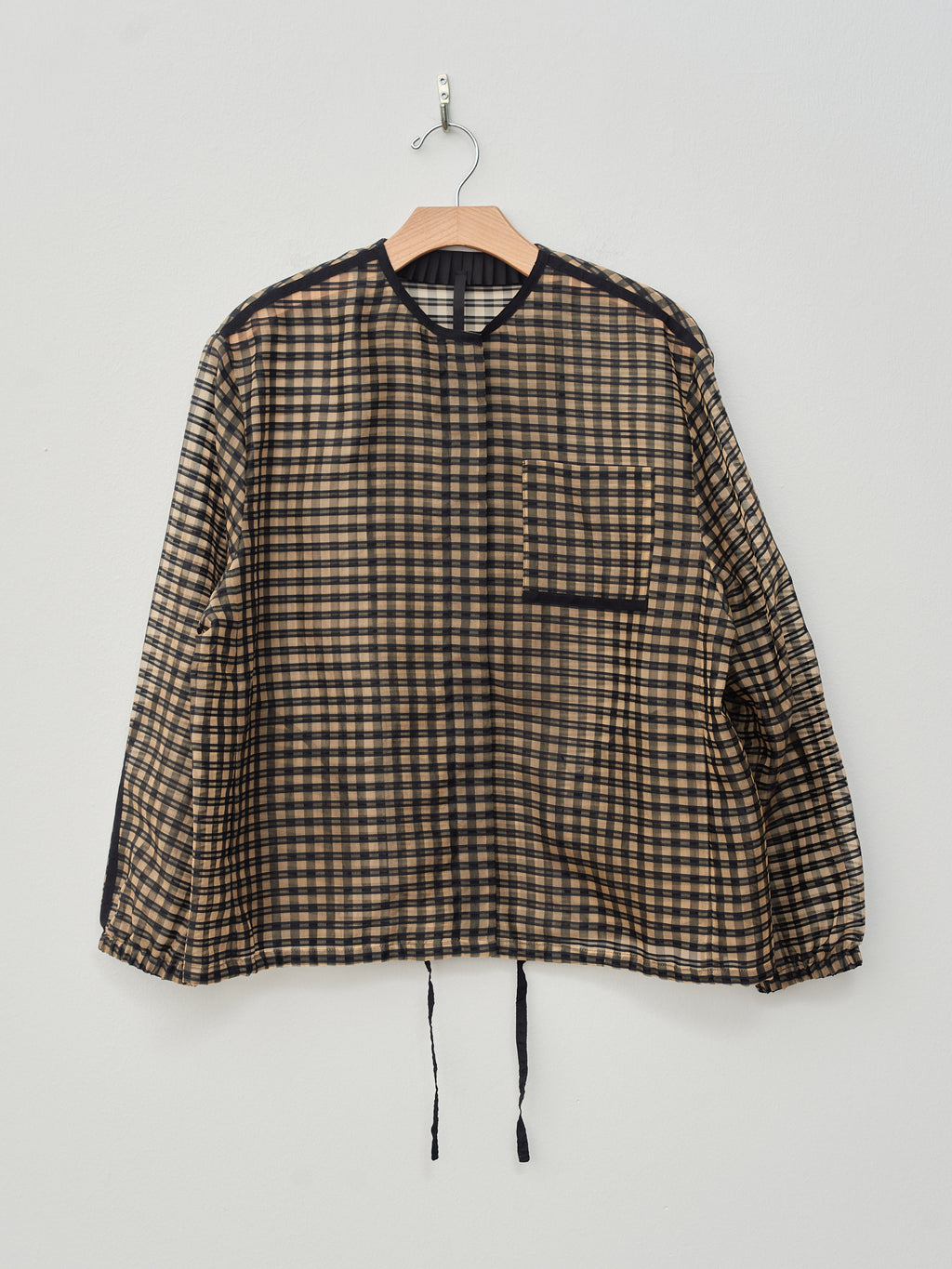 Namu Shop - Sara Lanzi Organza Bomber Jacket - Vichy Check