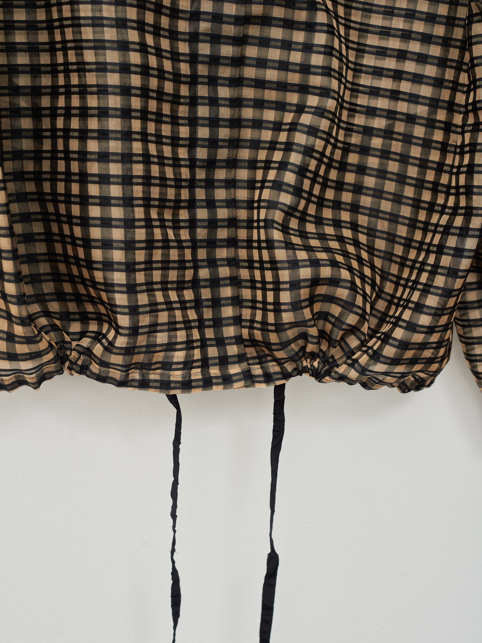 Namu Shop - Sara Lanzi Organza Bomber Jacket - Vichy Check