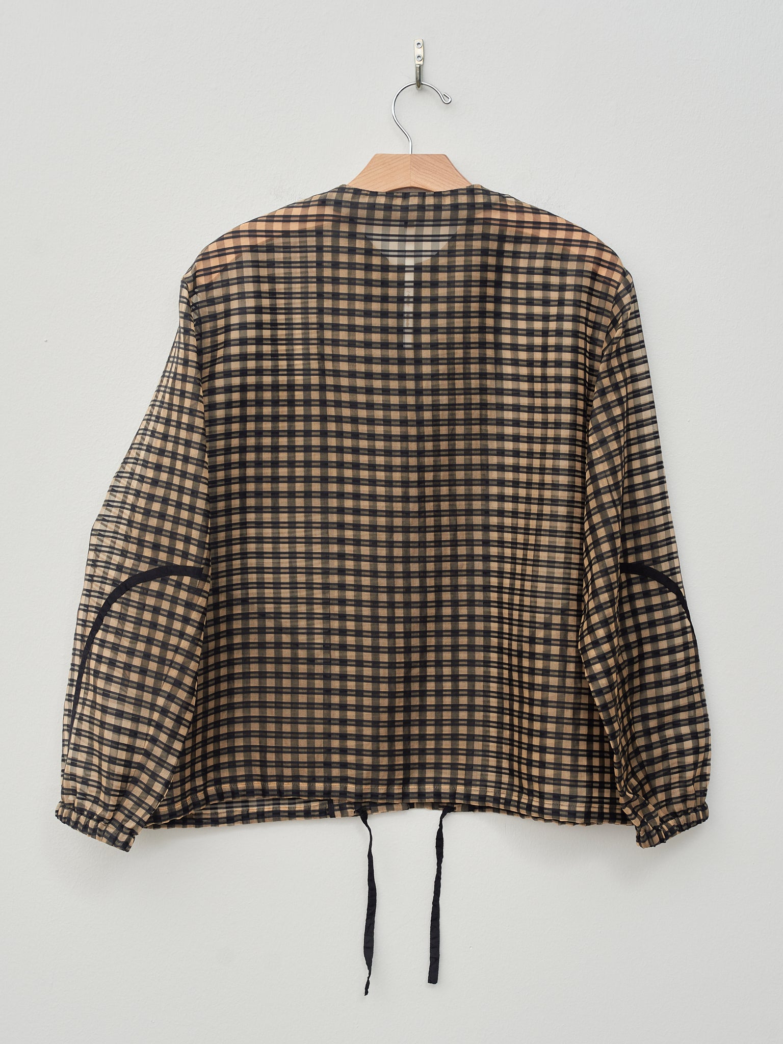 Namu Shop - Sara Lanzi Organza Bomber Jacket - Vichy Check
