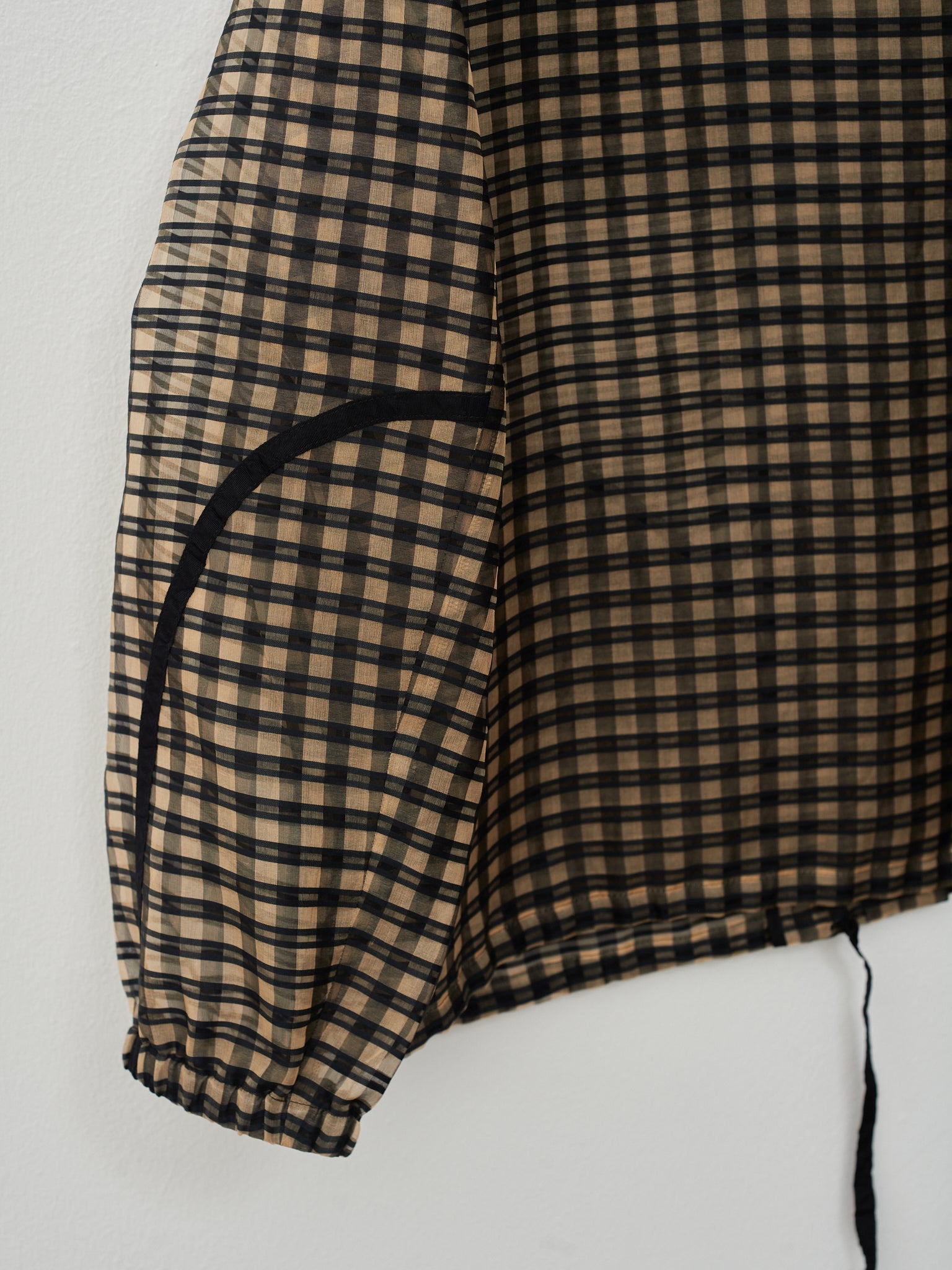 Namu Shop - Sara Lanzi Organza Bomber Jacket - Vichy Check
