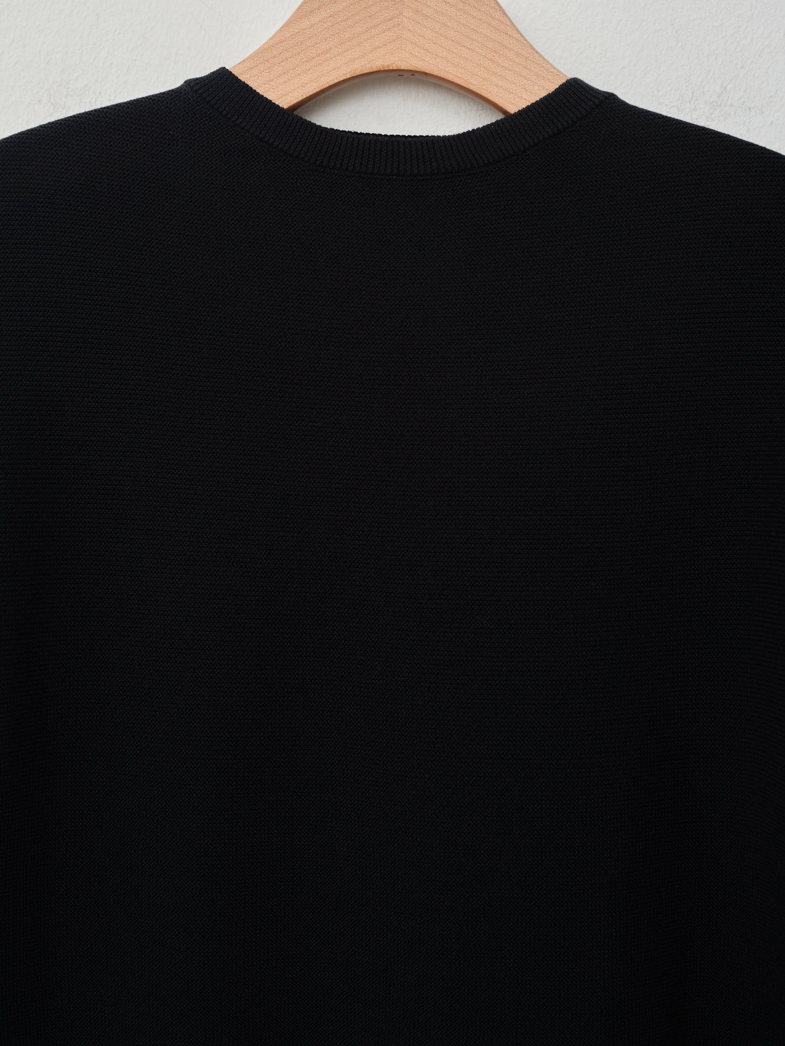 Namu Shop - Sara Lanzi Knitted Light Cotton T-Shirt - Black