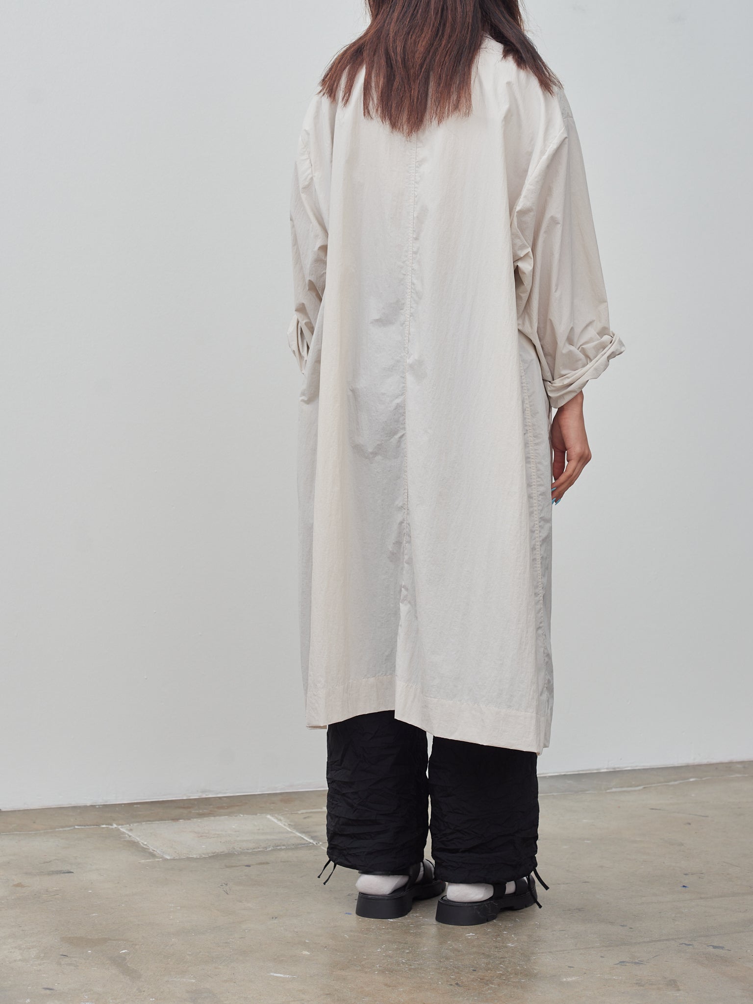 Namu Shop - Aton Travel Nylon Packable Coat - Warm White