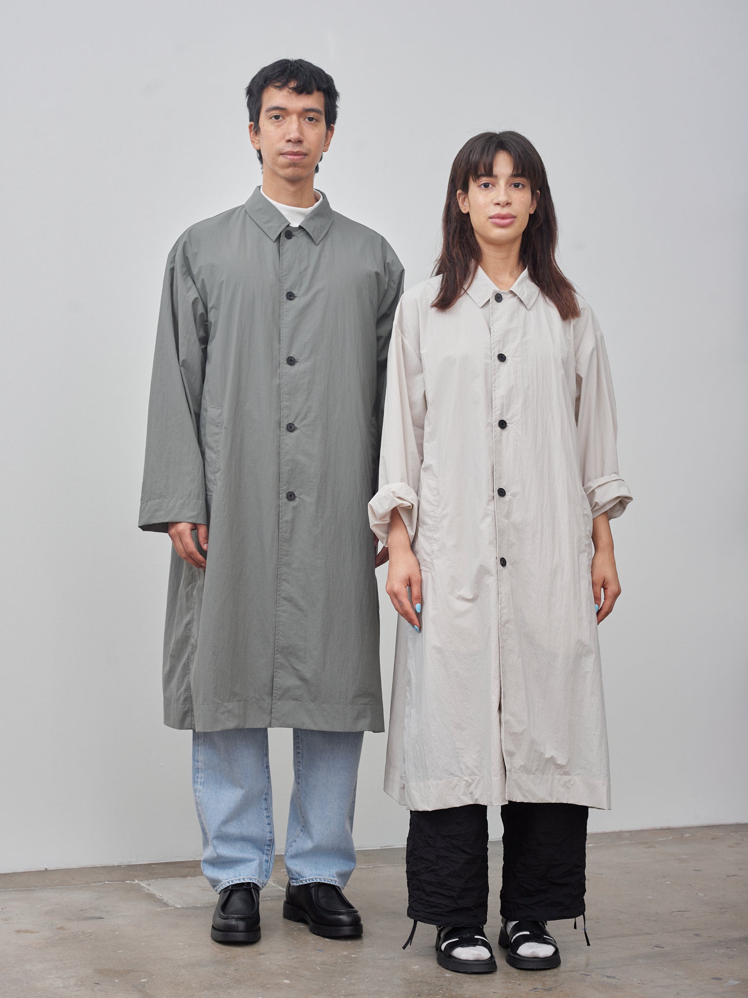 Namu Shop - Aton Travel Nylon Packable Coat - Warm White