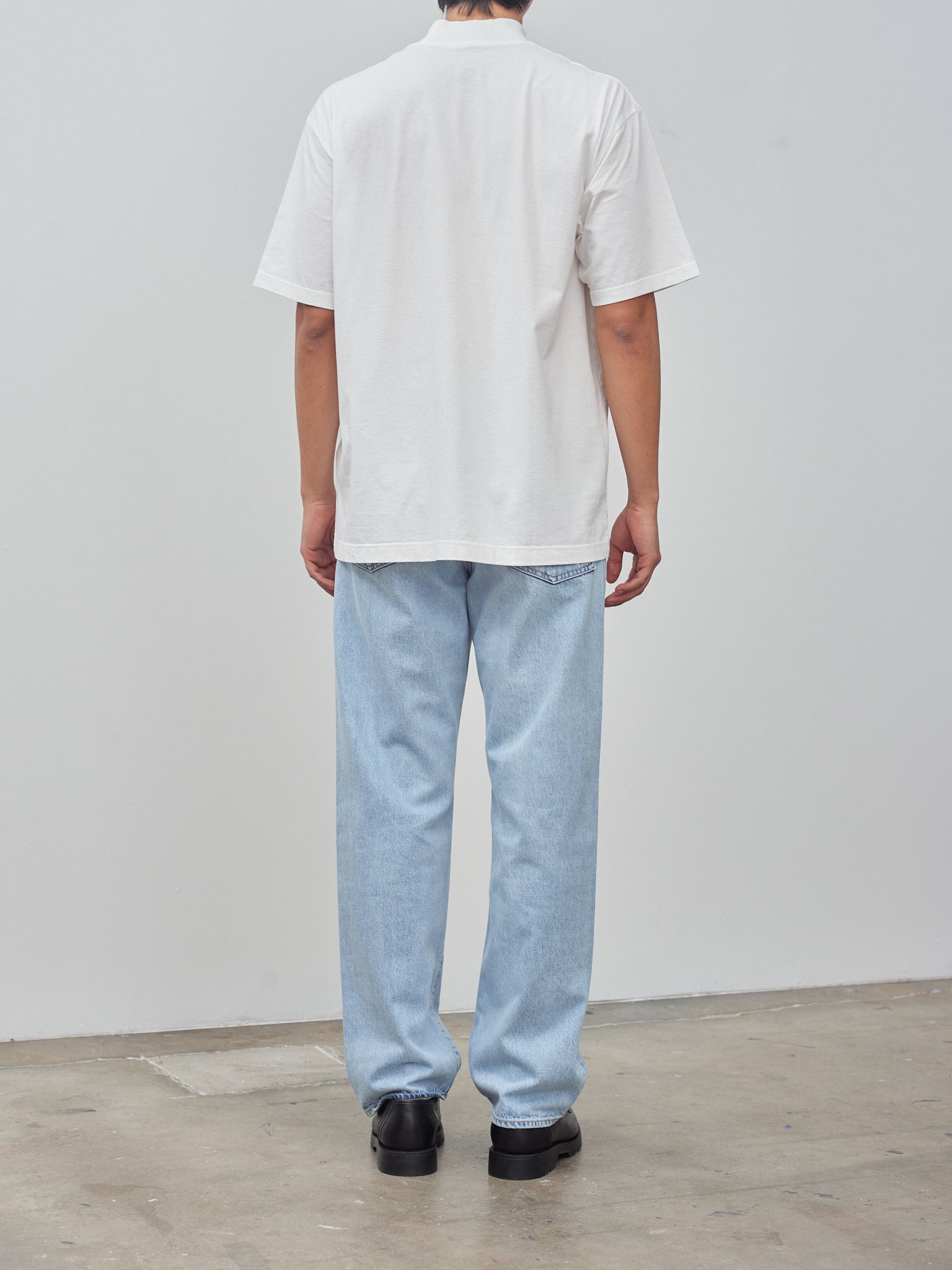 Namu Shop - Y Organic Cotton Jersey Mock Neck S/S Tee - White