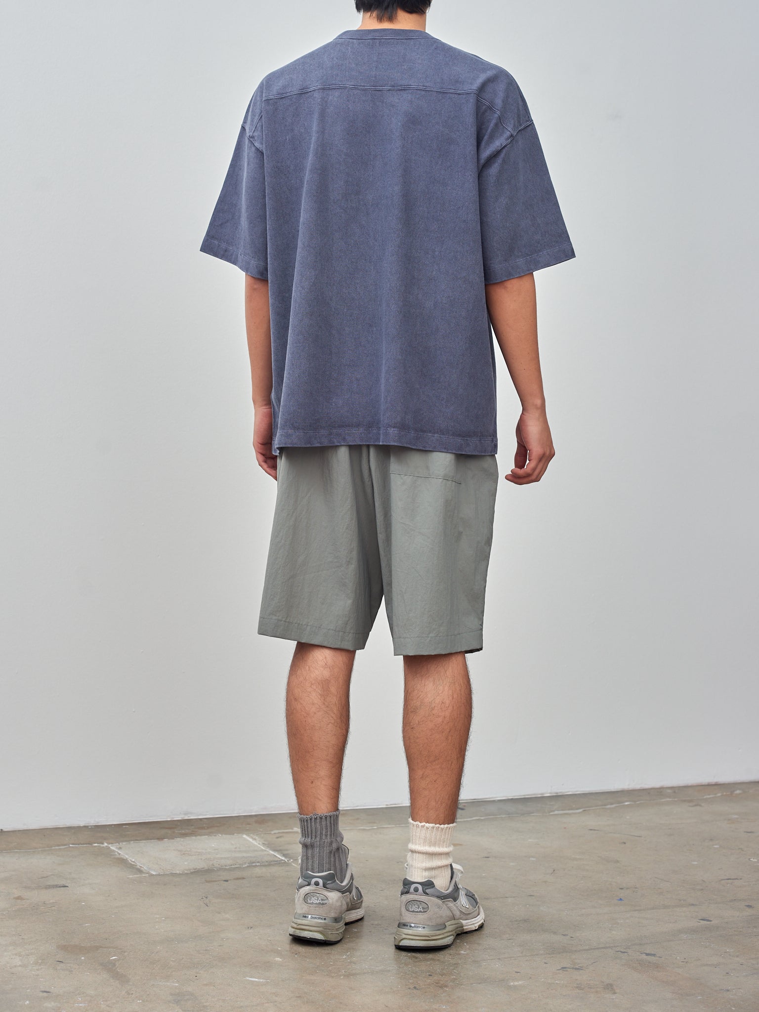 Namu Shop - Yleve Pigment Dye Open End Cotton T - Blue Gray