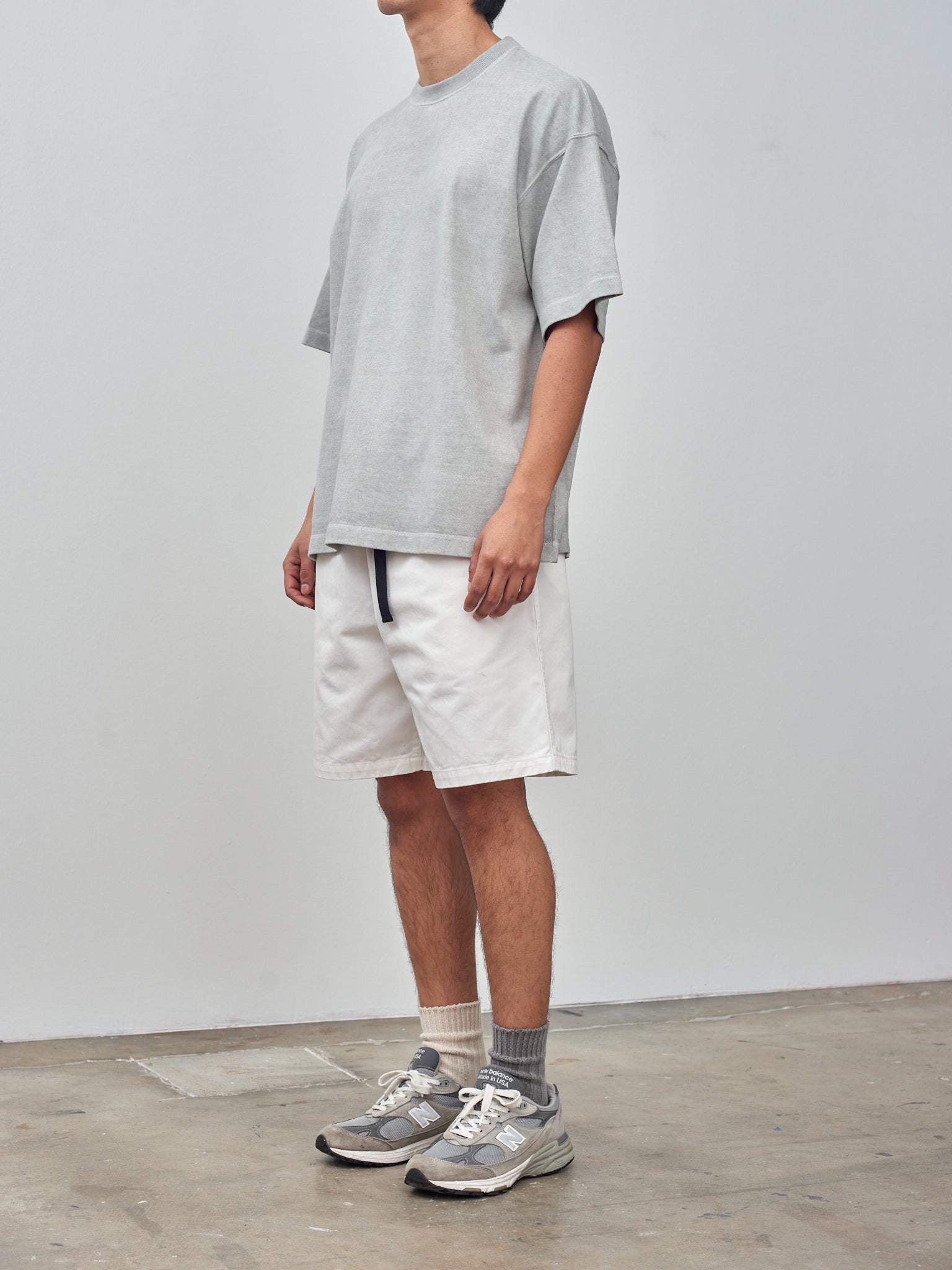 Namu Shop - Yleve Pigment Dye Open End Cotton T - Light Gray