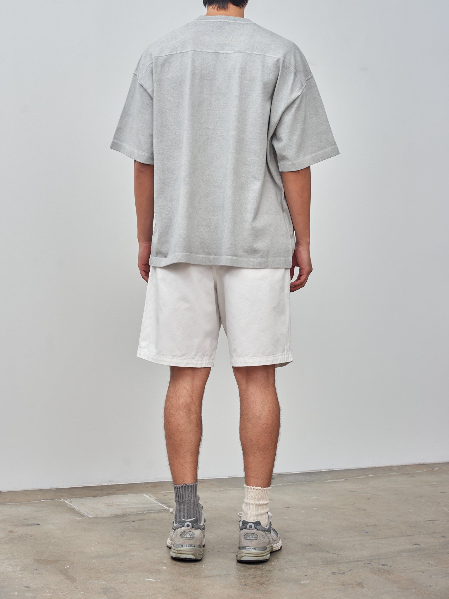 Namu Shop - Yleve Pigment Dye Open End Cotton T - Light Gray