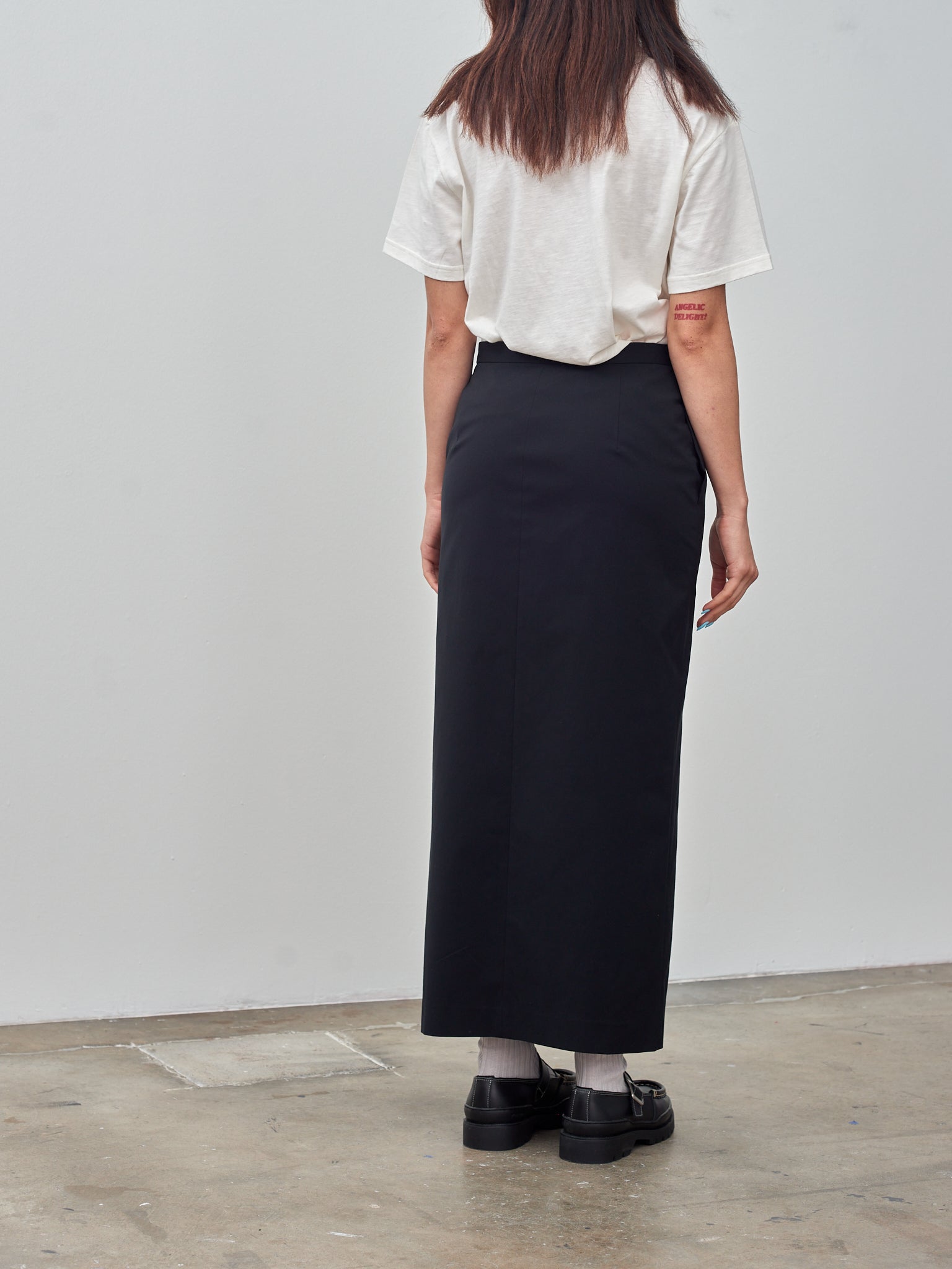 Namu Shop - Yleve Cotton Nylon Stretch Weather Skirt - Black
