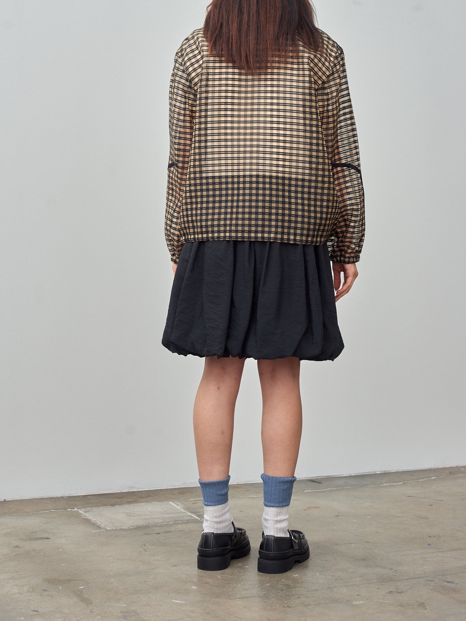 Namu Shop - Sara Lanzi Organza Bomber Jacket - Vichy Check