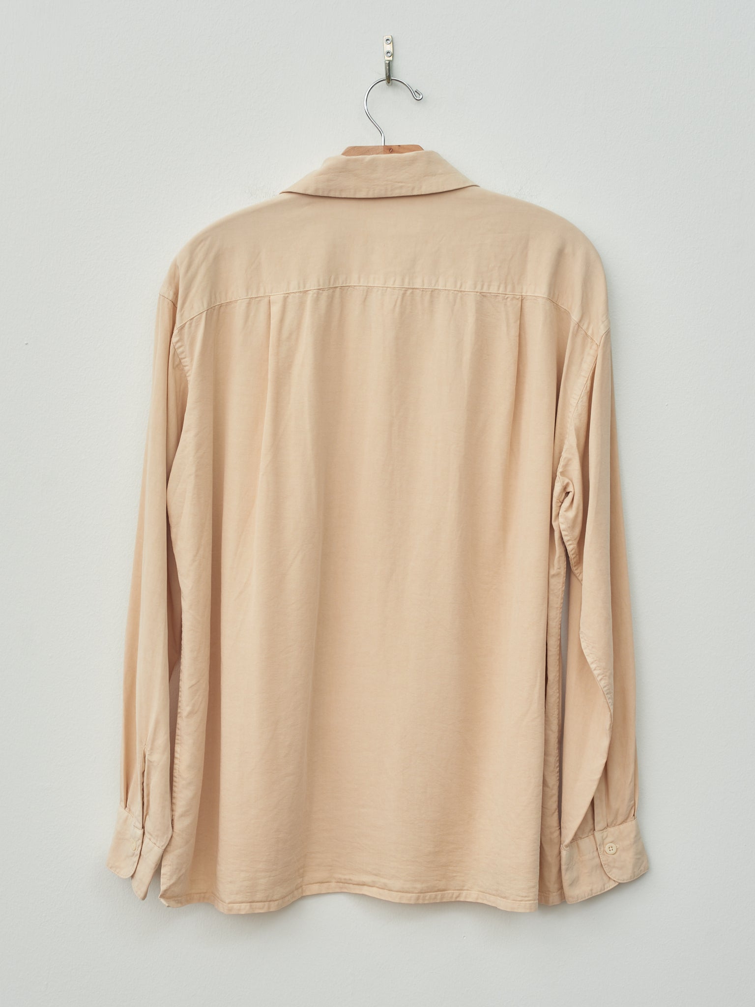 Namu Shop - ts(s) Garment Dye Round Flap Pocket Shirt - Cream