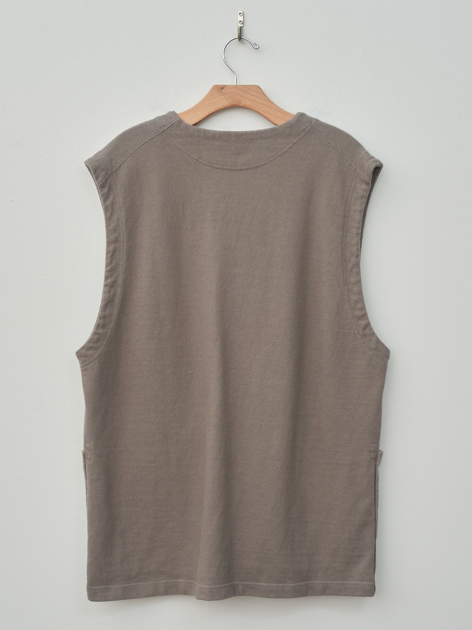 Namu Shop - ts(s) Soft Heavy Jersey Patch Pocket Vest - Gray