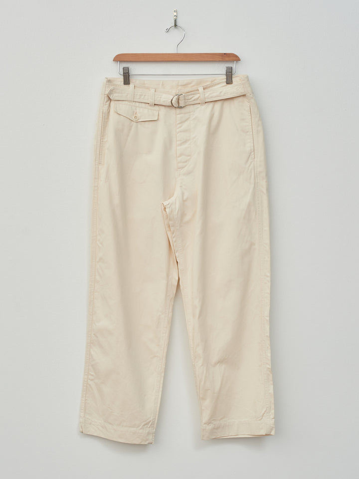 Namu Shop - ts(s) Cotton Slub D-Ring Belted Pants - Natural
