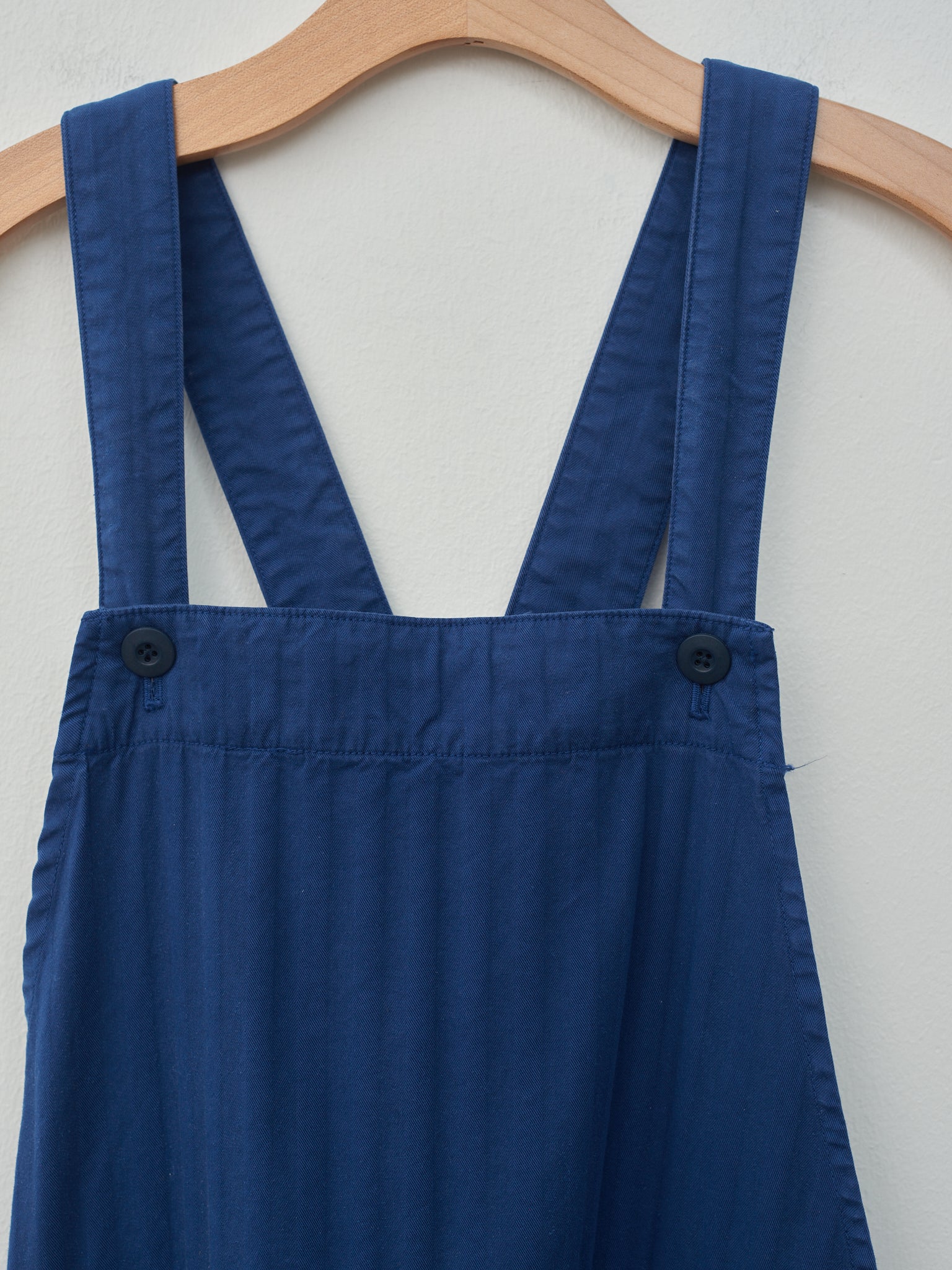 Namu Shop - ts(s) Garment Dyed Wide Herringbone Bib Overall Skirt - Royal