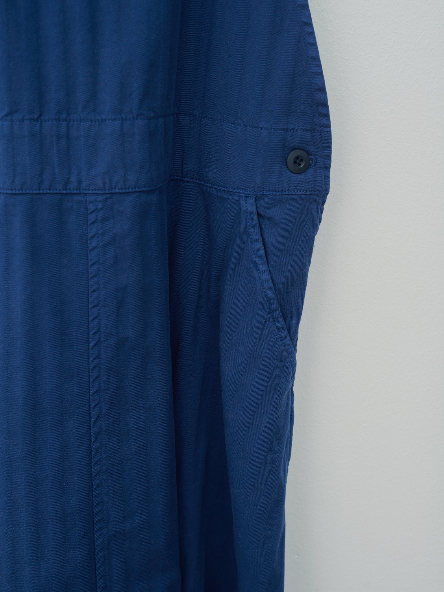 Namu Shop - ts(s) Garment Dyed Wide Herringbone Bib Overall Skirt - Royal