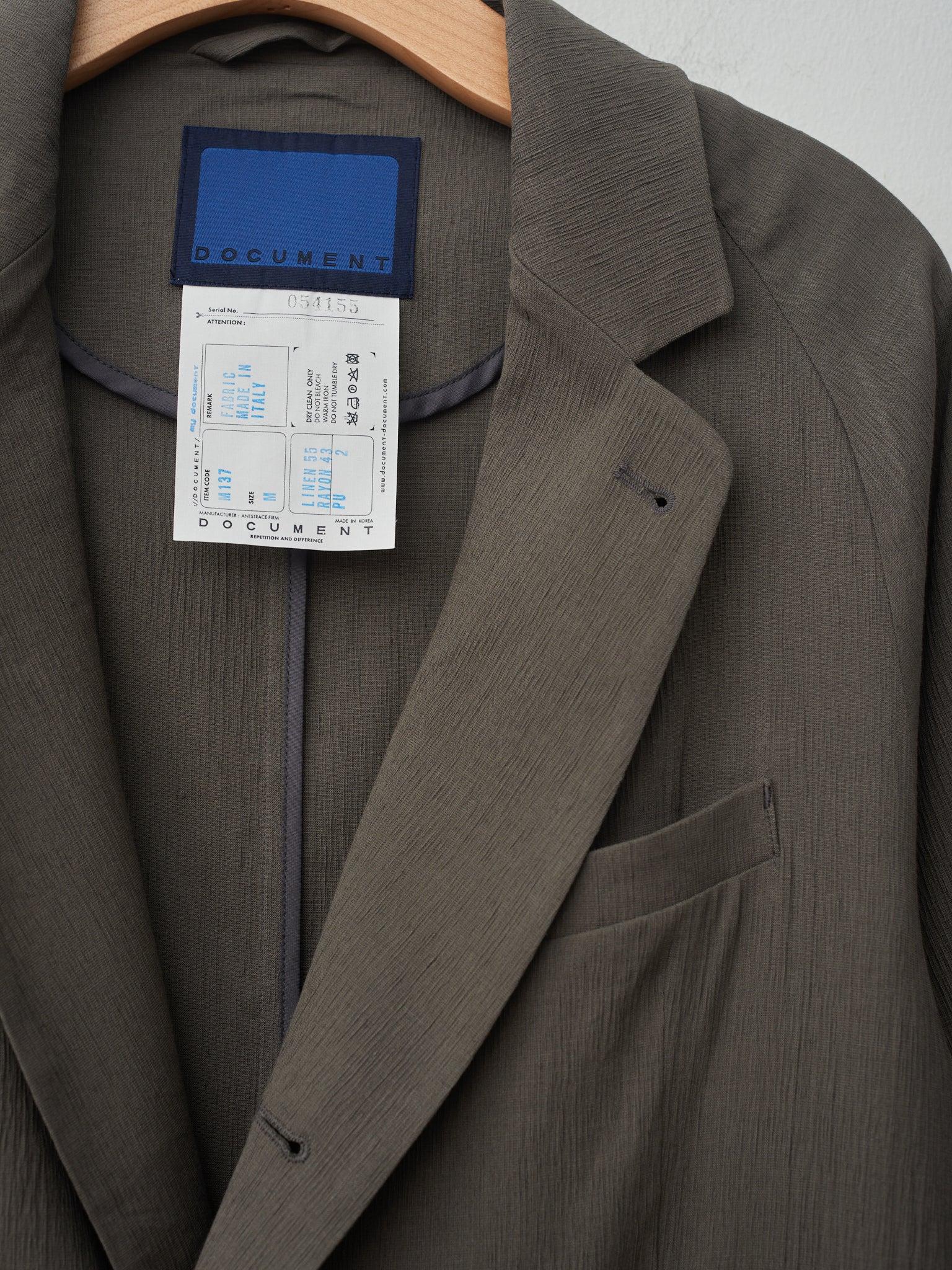 Namu Shop - Document Architect Raglan Jacket - Dark Concrete