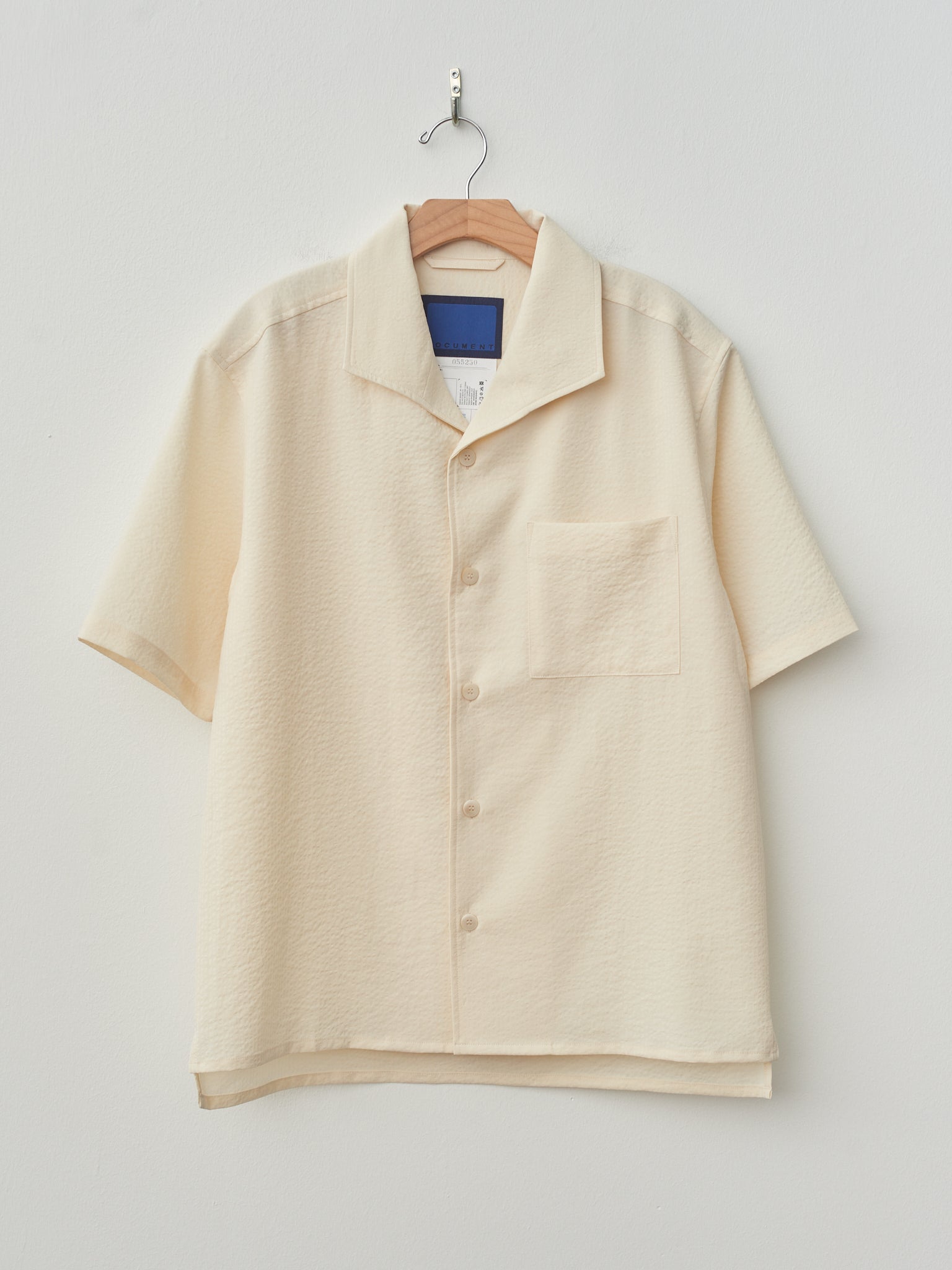 Namu Shop - Document Cotton Seersucker Summer Shirt - Off White